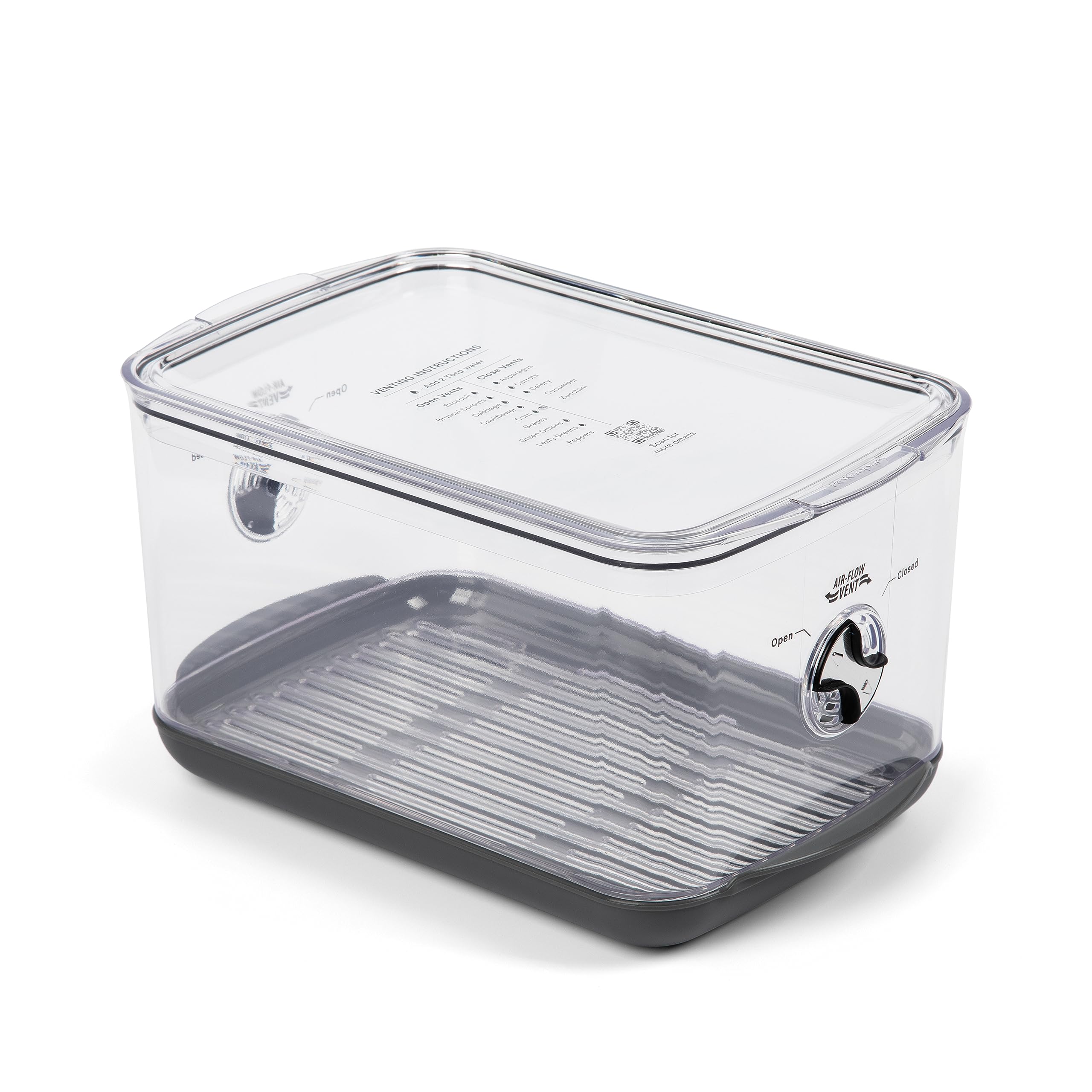 Prokeeper+ By Progressive Stackable Produce Prokeeper Storage Container With Stay-Fresh Vent System (Pks-902 (5.7 Qt Large Produ