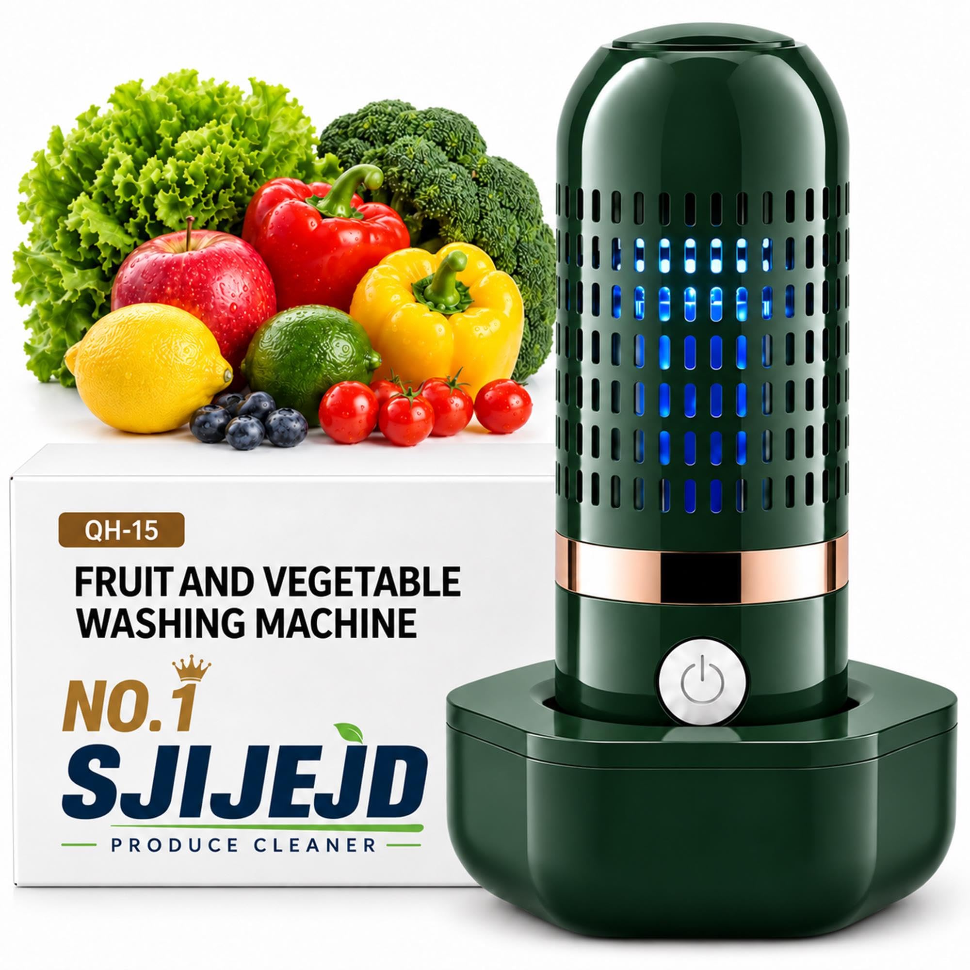 Fruit Vegetable Cleaner Wireless Rechargeable Produce Washer for Kitchen