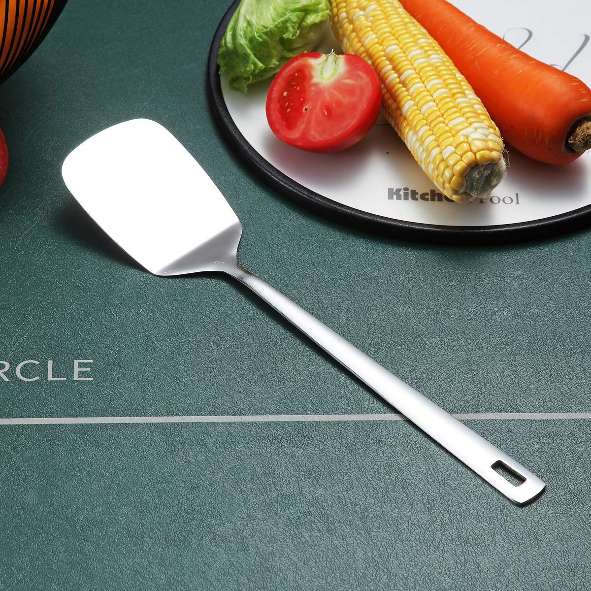 Stainless Steel Spatulas, Berglander Solid Turner,Barbecue Spatulas, Metal Spatulas Turner For Cooking, Kitchen Spatula Spatulas