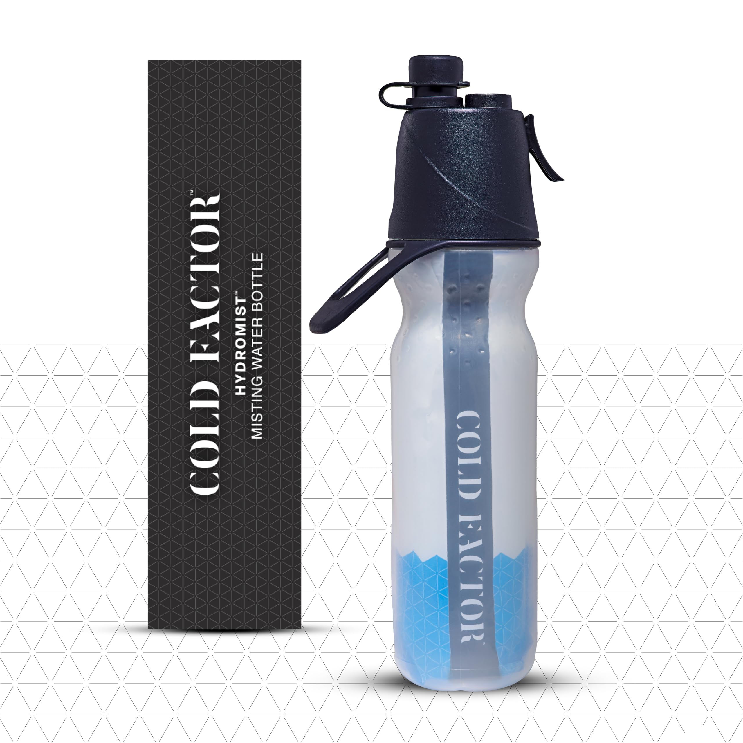 COLD FACTOR Insulated Water Bottle with Cooling Spray  Refillable Sport Bottle for Gym, Cycling, Fitness, and Outdoor Sports, B