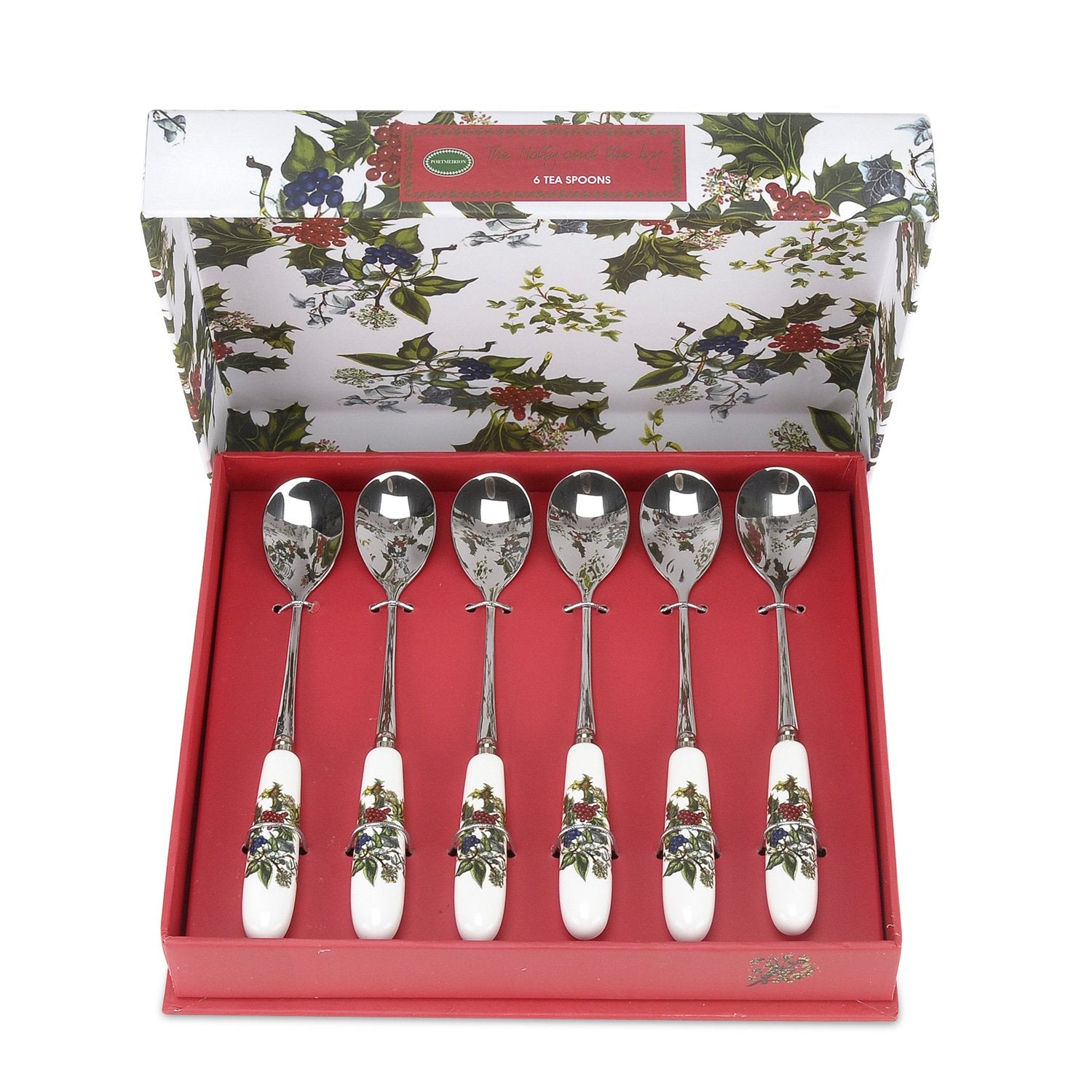 Portmeirion Home & Gifts Tea Spoons S/6, 16 X 1.5 X 1 Cm, Multi-Colour