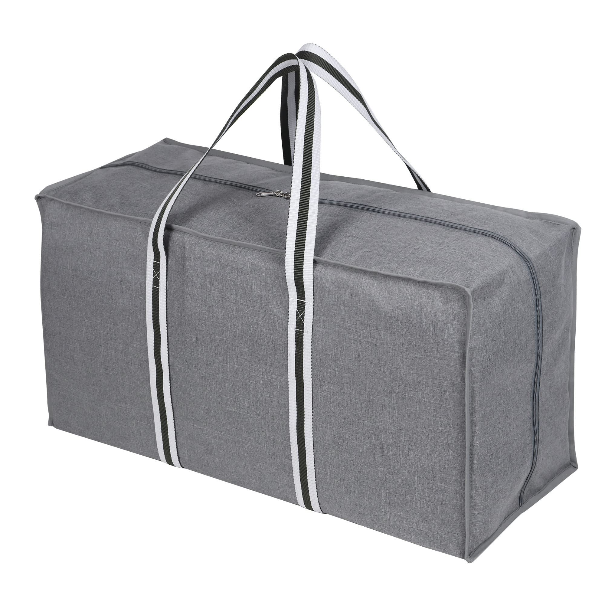 Double R Bags Textile Febric Extra Large Heavy Duty Storage Bag (71X28X38 Cm)  1 Compartment Organizer Tote For Clothes, Blanke