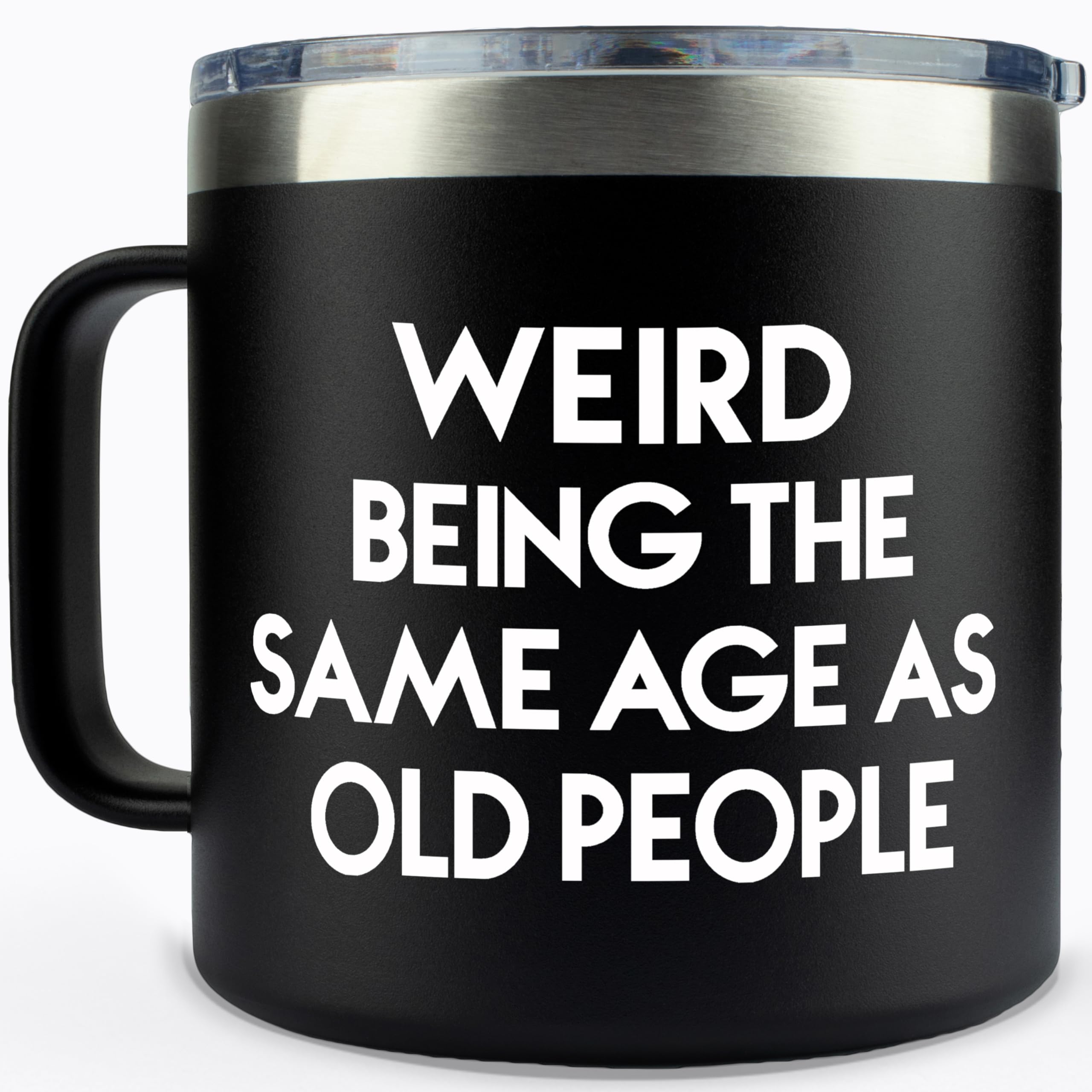 Klubi Funny Birthday Gifts For Men - Weird Being The Same Age As Old People Mug 14Oz Gag Gifts 70Th Birthday Gifts For Men Uniqu