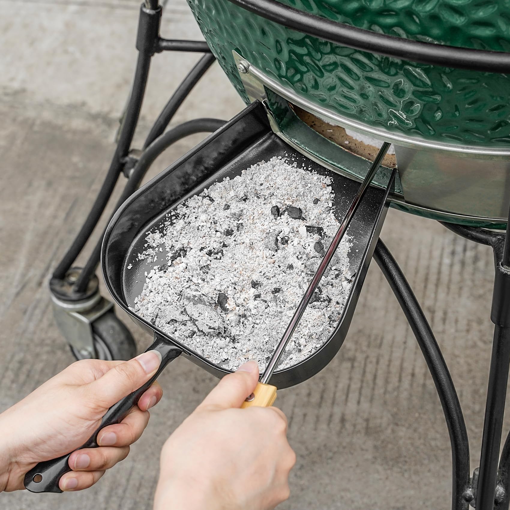 Onlyfire Barbecue Ash Removal Pan Fits for Kamado/Ceramic Grill Likes Big Green Egg  Kamado Joe Pit Boss Louisiana Grill Dome Vision Grills Char-Griller etc