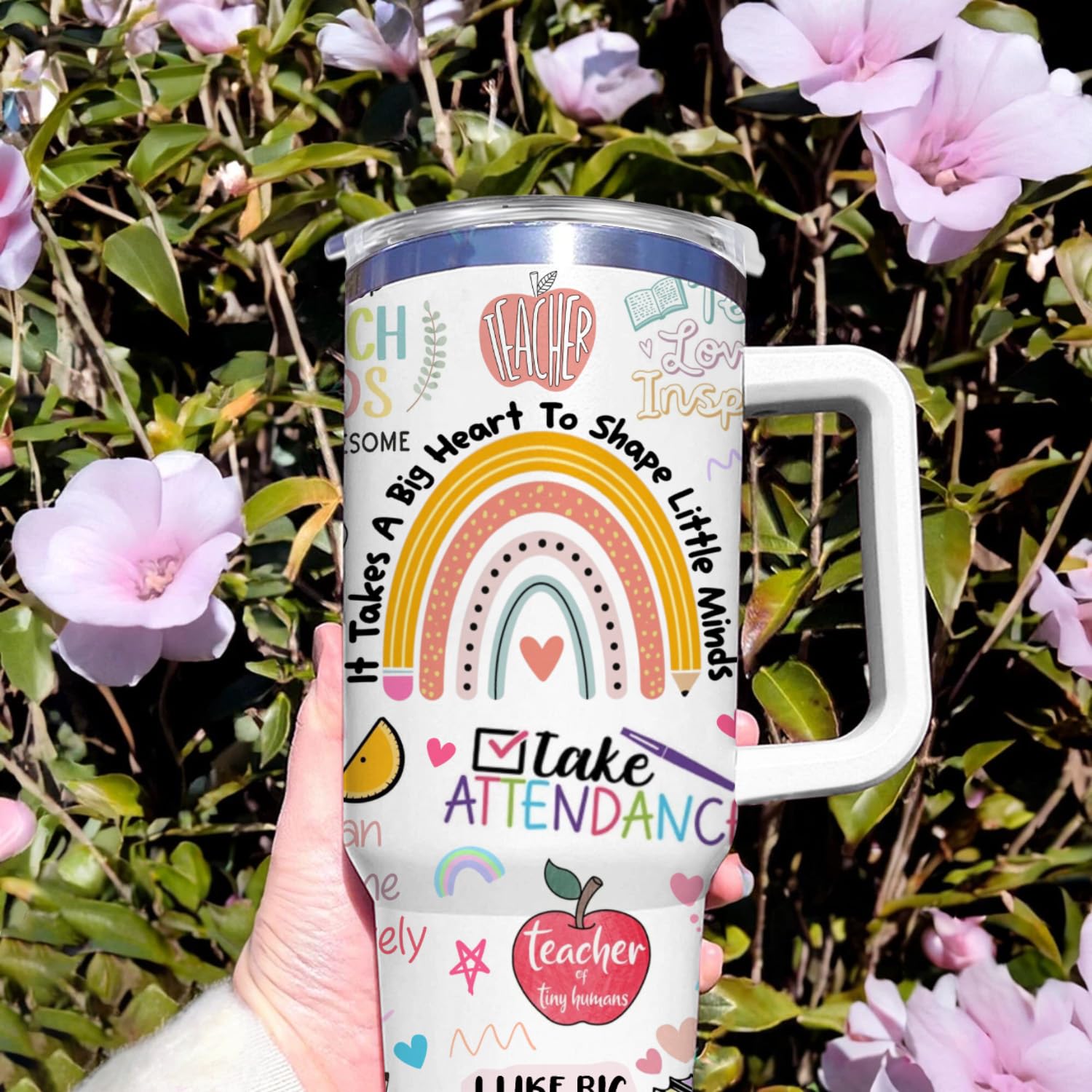 Jiaazerd Teacher Appreciation Present for Women -40 oz Stainless Steel Tumbler for Thank You,Birthday,Back To School,Retirement