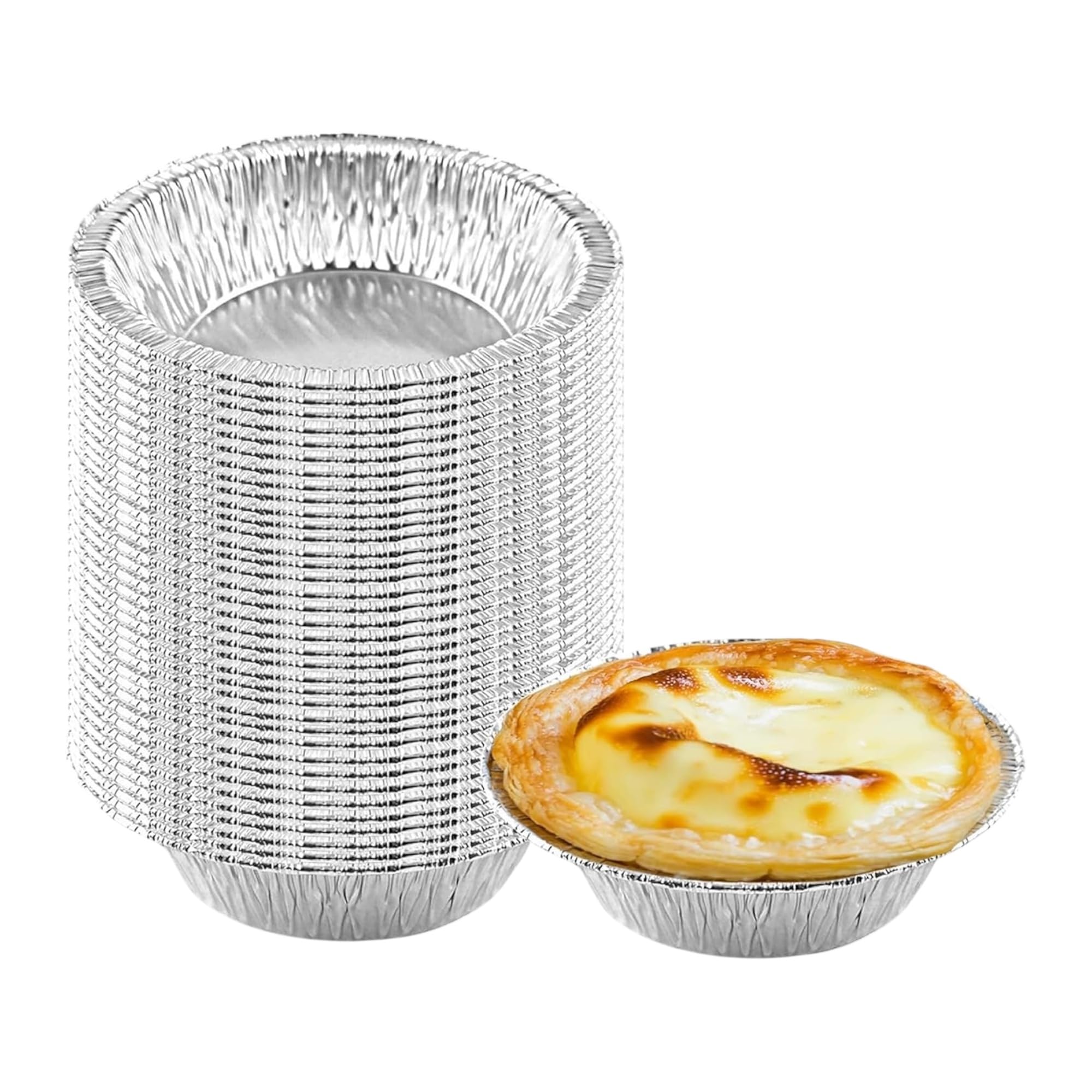 The Baker Celebrations 5 Inch Aluminum Foil Pot Pie Baking Pans, 50 Pack