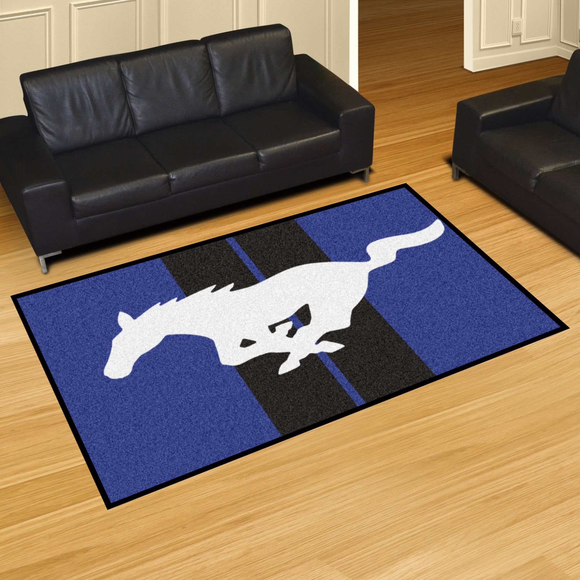FANMATS 16656 Team Color 59.5x88 Mustang Horse Rug - Blue