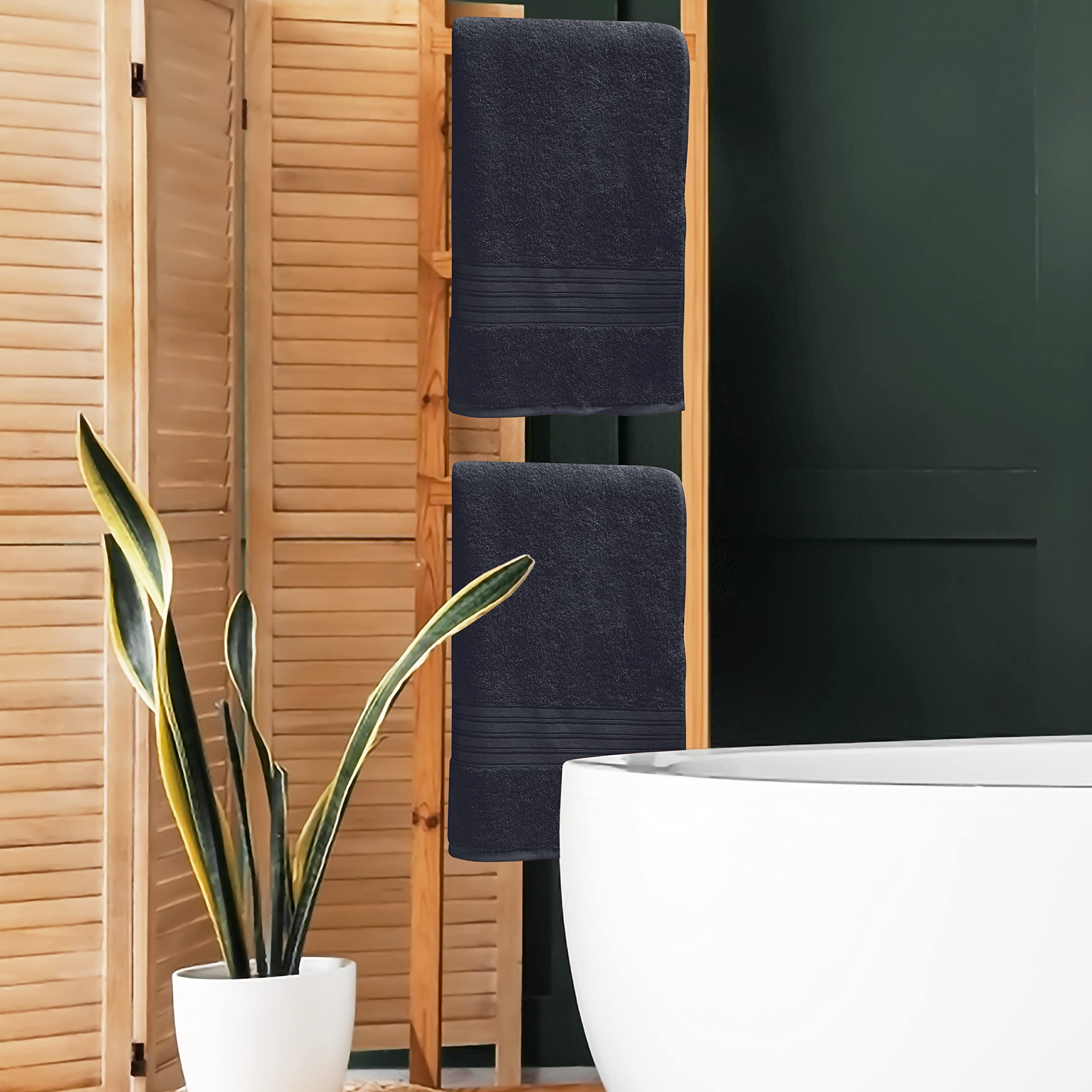 Boutiquo Cotton 2 Pack Bath Towel Set 28X55, Eco-Friendly Large Bath Towels, Compact Quickdry Lightweight Soft & Highly Absorben