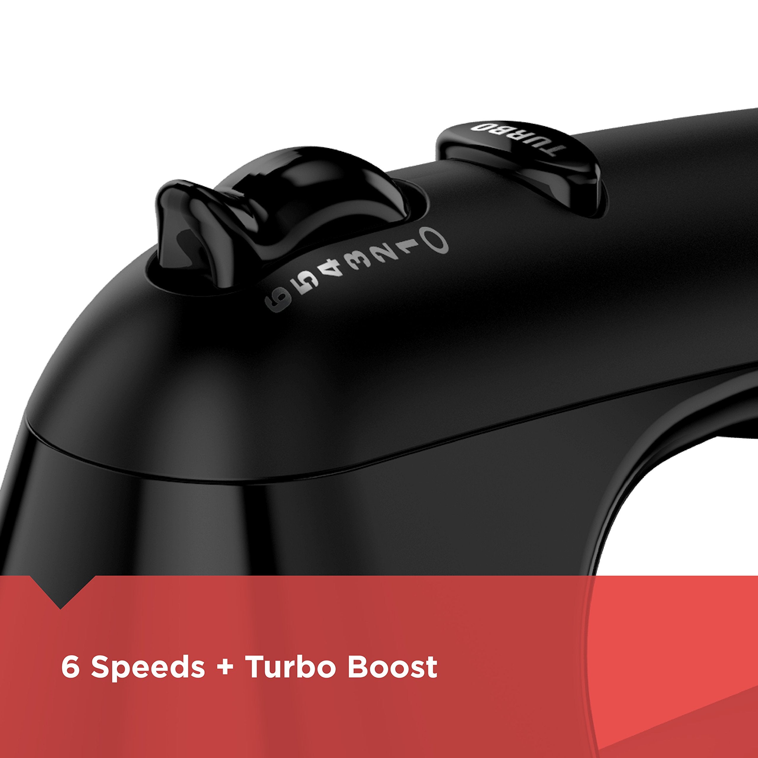 Black+Decker Mx3200B 6-Speed Hand Mixer With Turbo Boost, Black