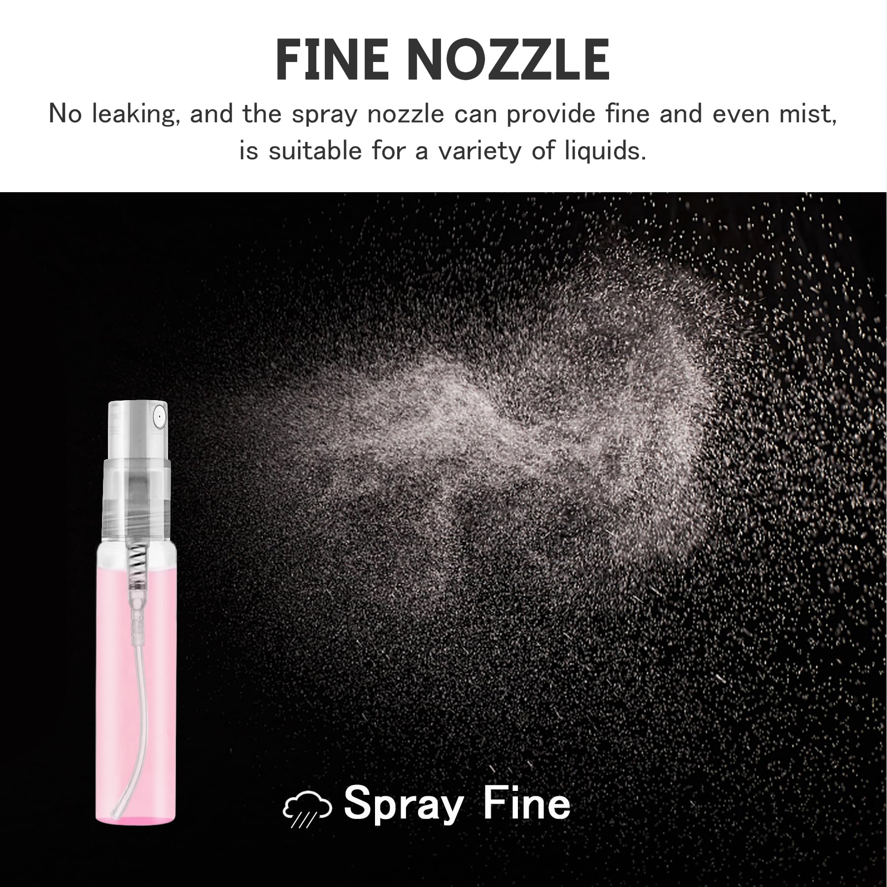 Csdtylh Mini Spray Bottle 105PCS 5ML Clear Glass Perfume Bottles Refillable Fine Mist Spray Bottles Empty Fragrance Sample Spray Containers Cosmetics Atomizer for Cleaning Travel Essential Oils