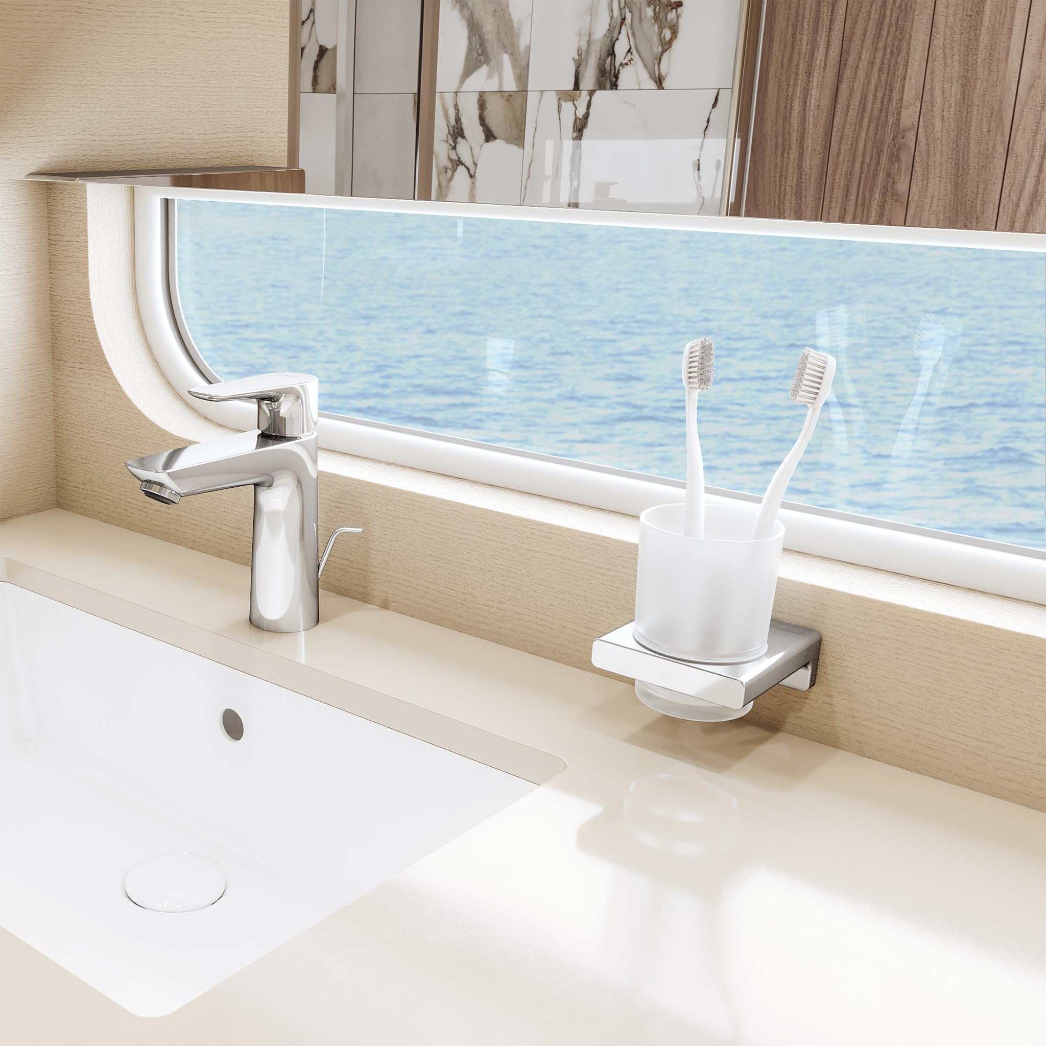 Hansgrohe 41749000 Addstoris Toothbrush Holder Tumbler, 125 X 90 X 115, Chrome