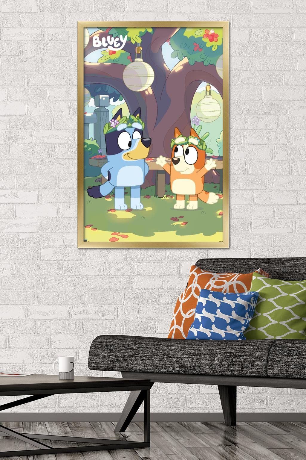 Trends International Bluey - Duo Wall Poster, 22.37'' X 34.00'', Gold Framed Version