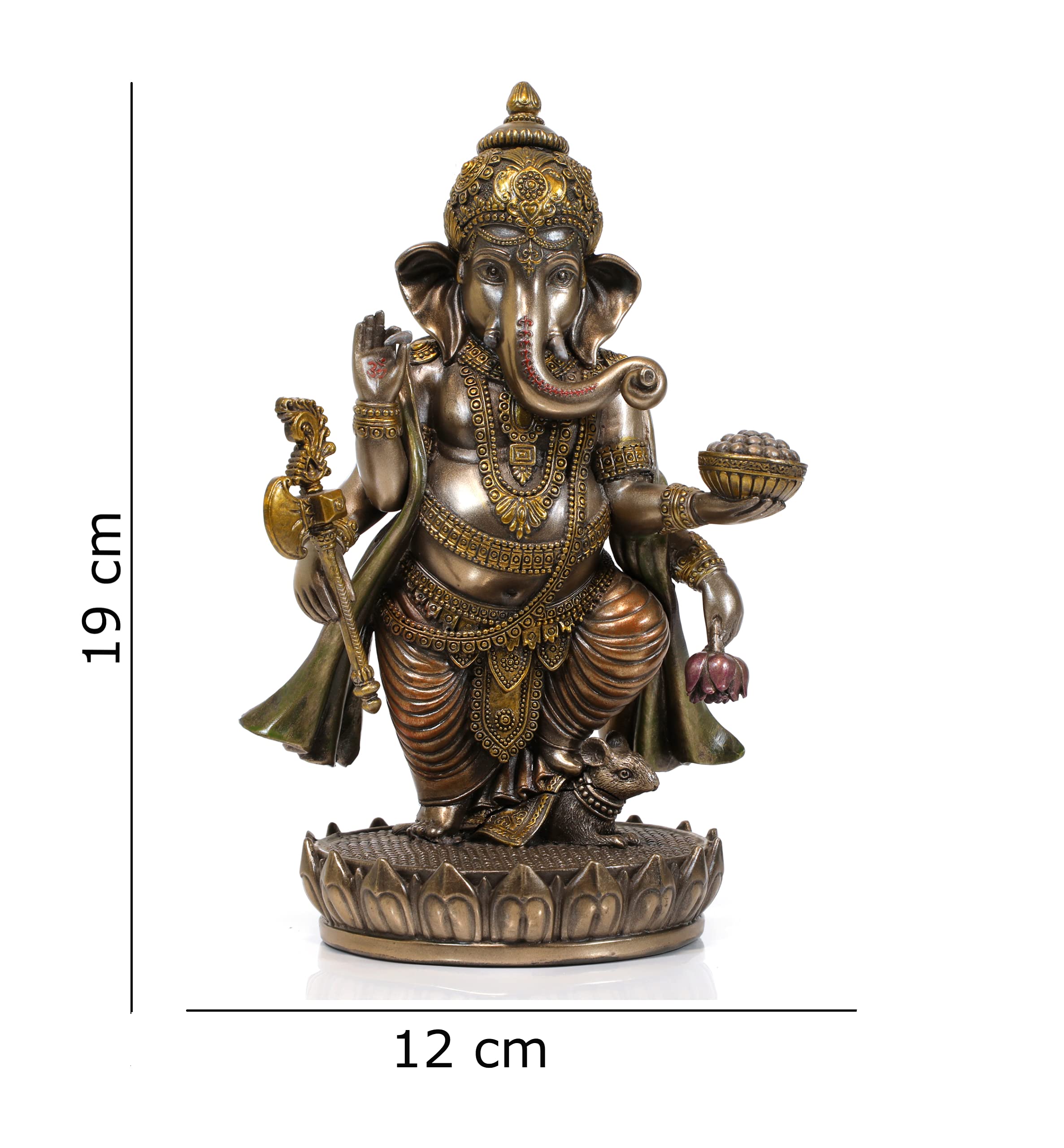 Lord Ganesh Statue For Ganesh Murti Home Decor Ganesha Idol For Gift Pooja Standing God Big Murti Sculpture 8 Inch