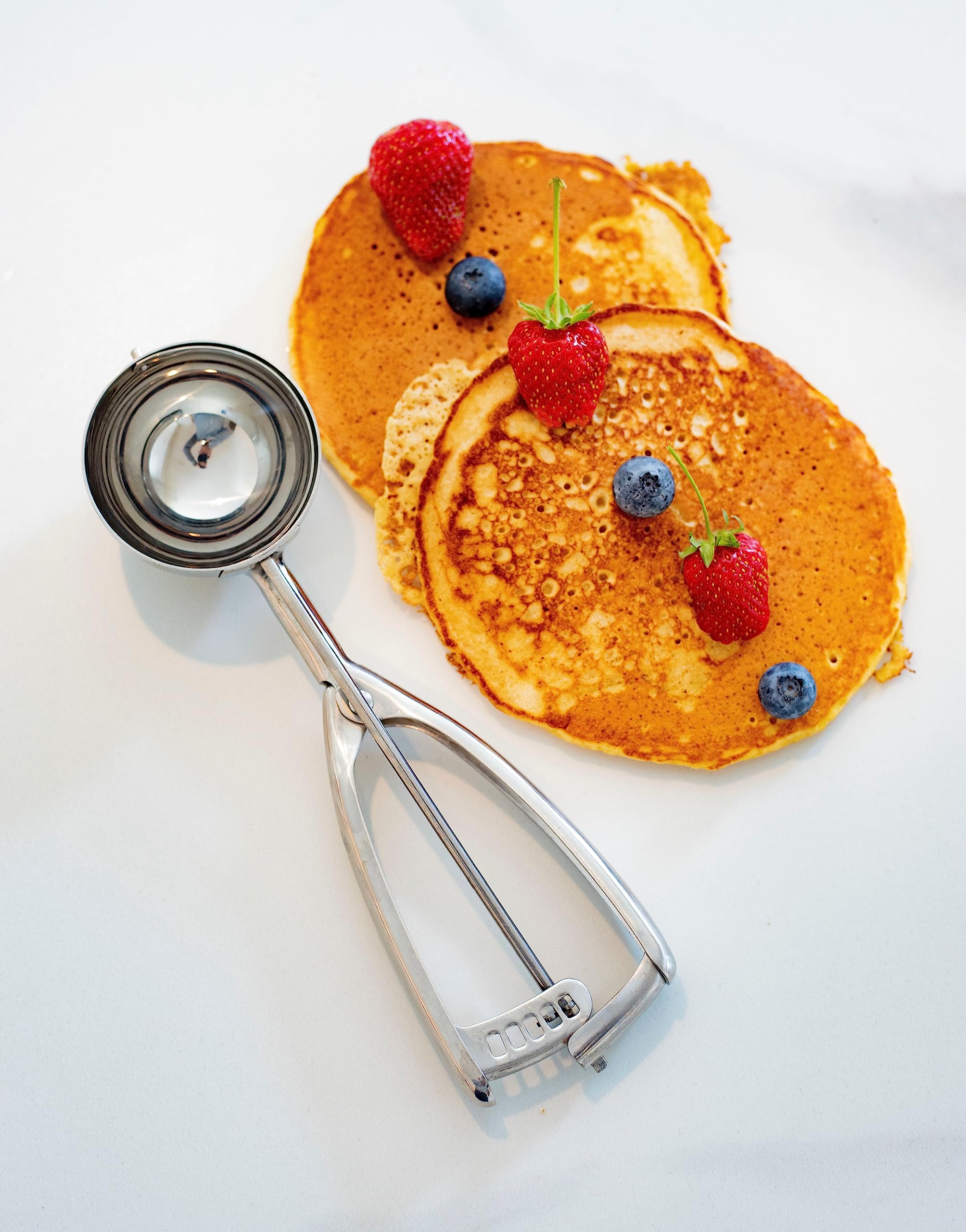 Jenaluca Extra Large Ice Cream Scoop - 18/8 Stainless Steel - Extra Large Scoop With Gift Bag - #12 - ? Cup Portion Scooper