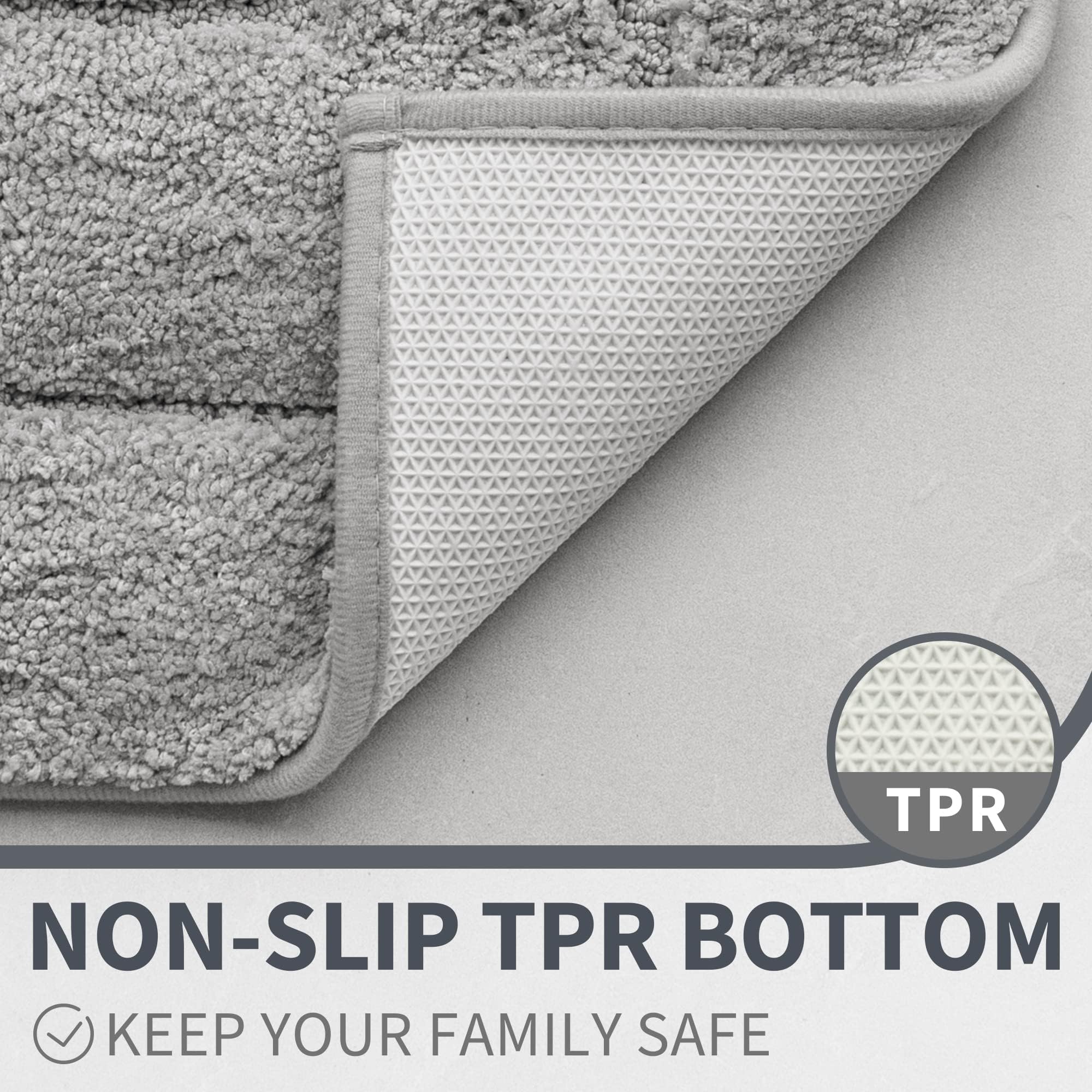 Granny Says Gray Bathroom Rugs, Bath Mats For Bathroom Non-Slip, Super Soft And Water Absorbent, Microfiber Bath Rugs, Machine W