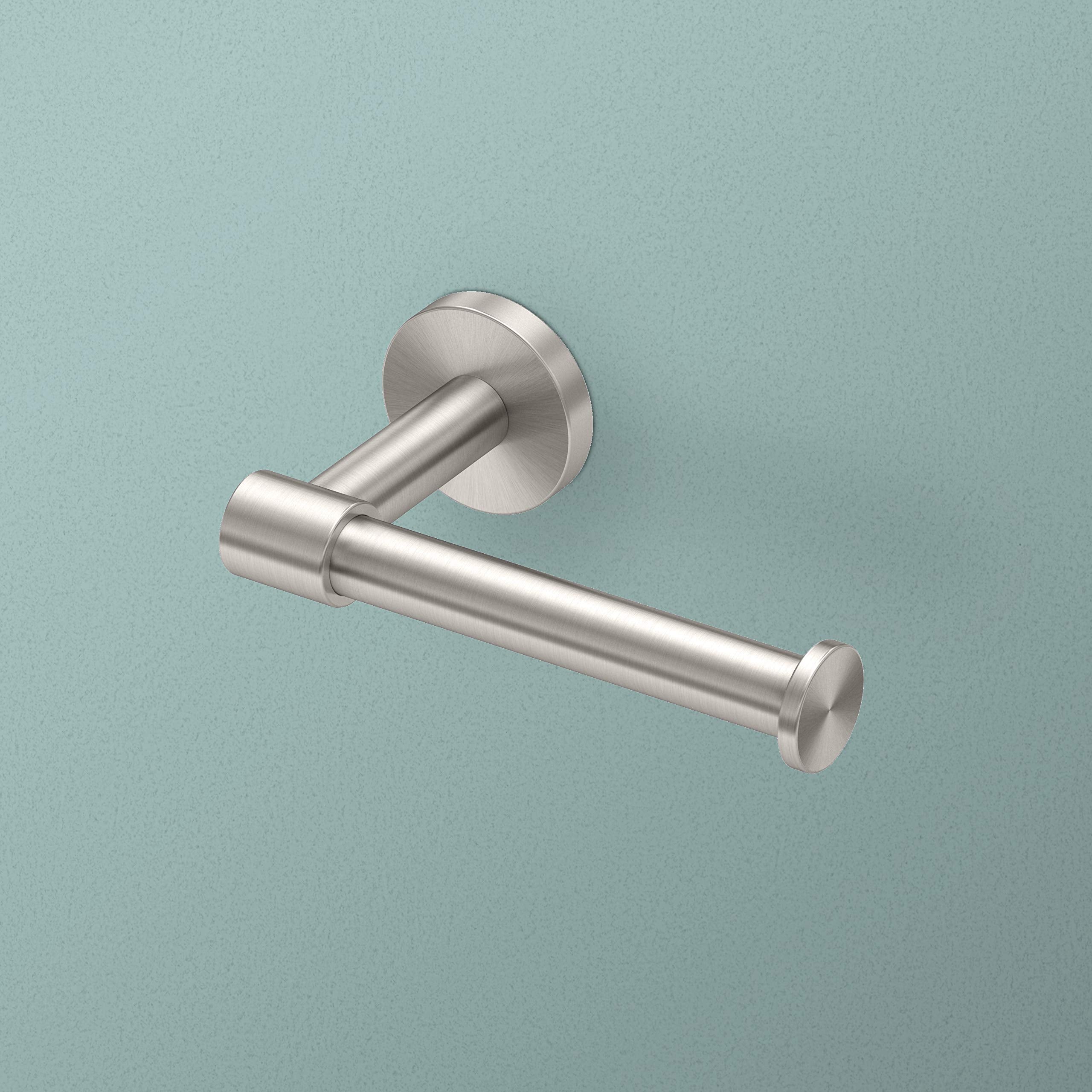 Gatco 4673 Reveal Euro Toilet Paper Holder, Satin Nickel | Wall Mounted 7.13 W Euro Style Toilet Tissue Holder for Bathroom
