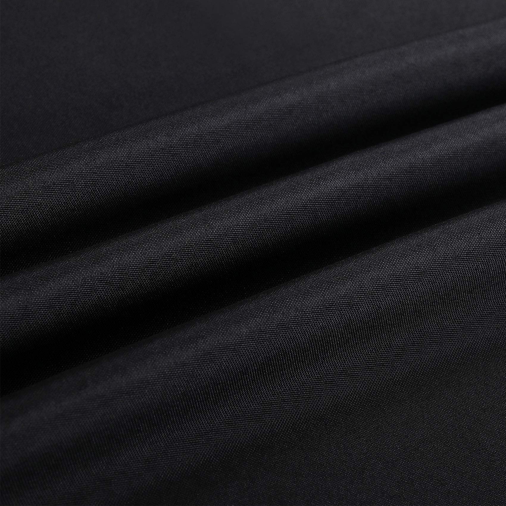Ascoza 6Pack 108 Inch Black Round Tablecloth In Polyester Fabric For Wedding/Banquet/Restaurant/Parties