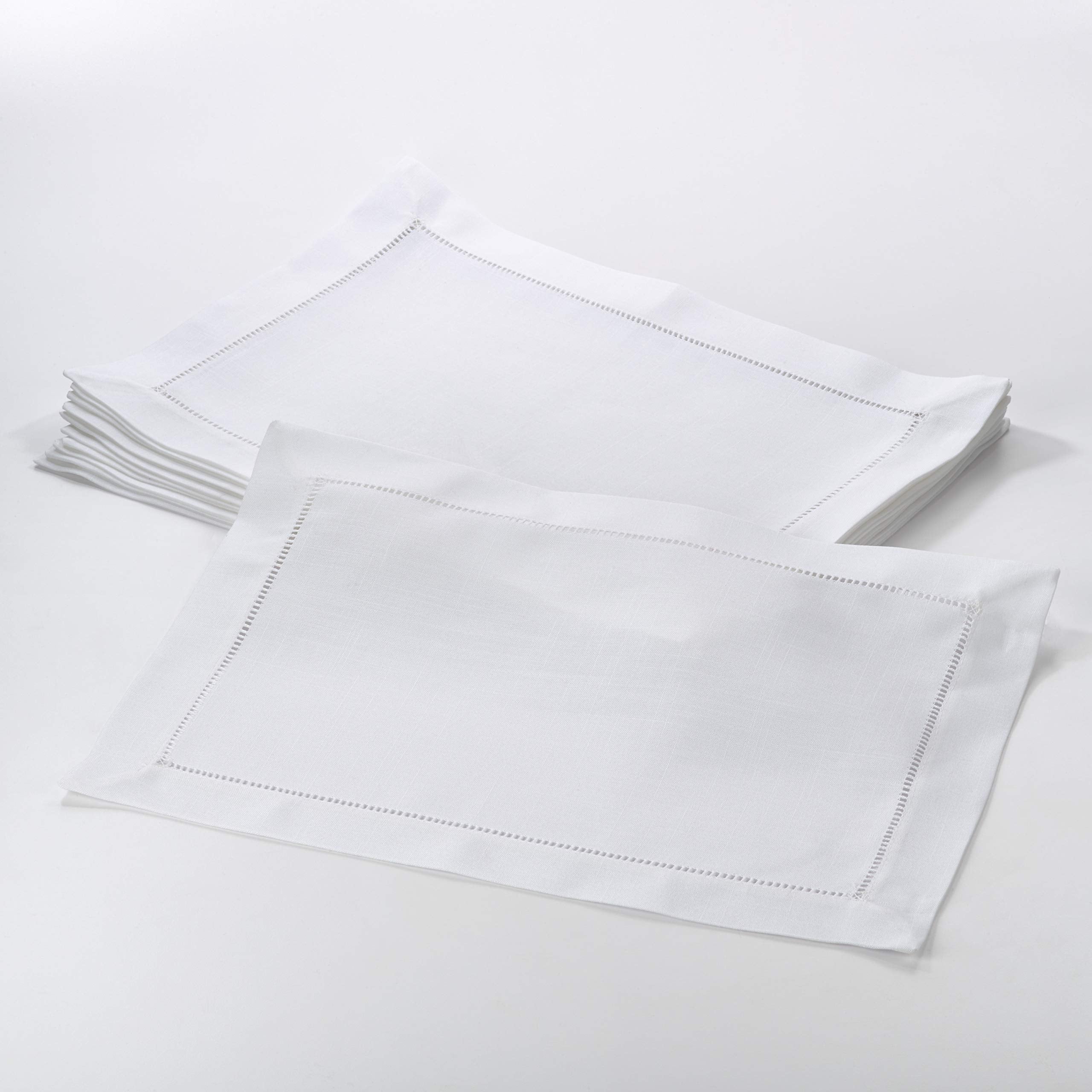 Saro Lifestyle Rochester Collection Placemat, 14'' X 20'' White