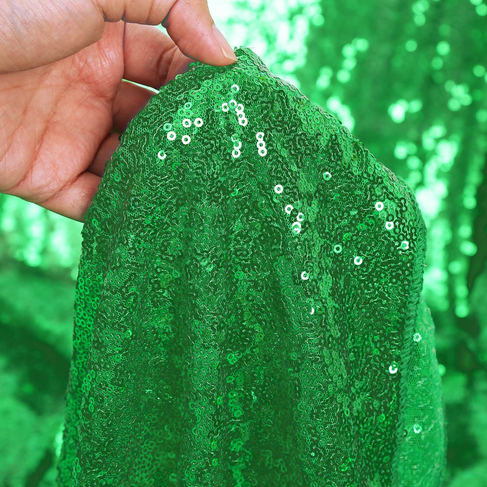 B-Cool Green Sequin Tablecloth Christmas Rectangle 90X132 Inch Sequin Table Cloths Sparkly Drape Table Cloths Table Overlay For