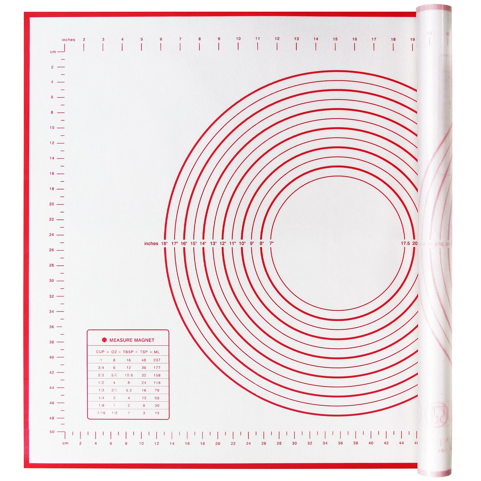 Silicone Pastry Mat Non Stick Baking Mat With Measurement Fondant Mat With Three Sizes For Silicone Baking Mat, Counter Mat, Dou