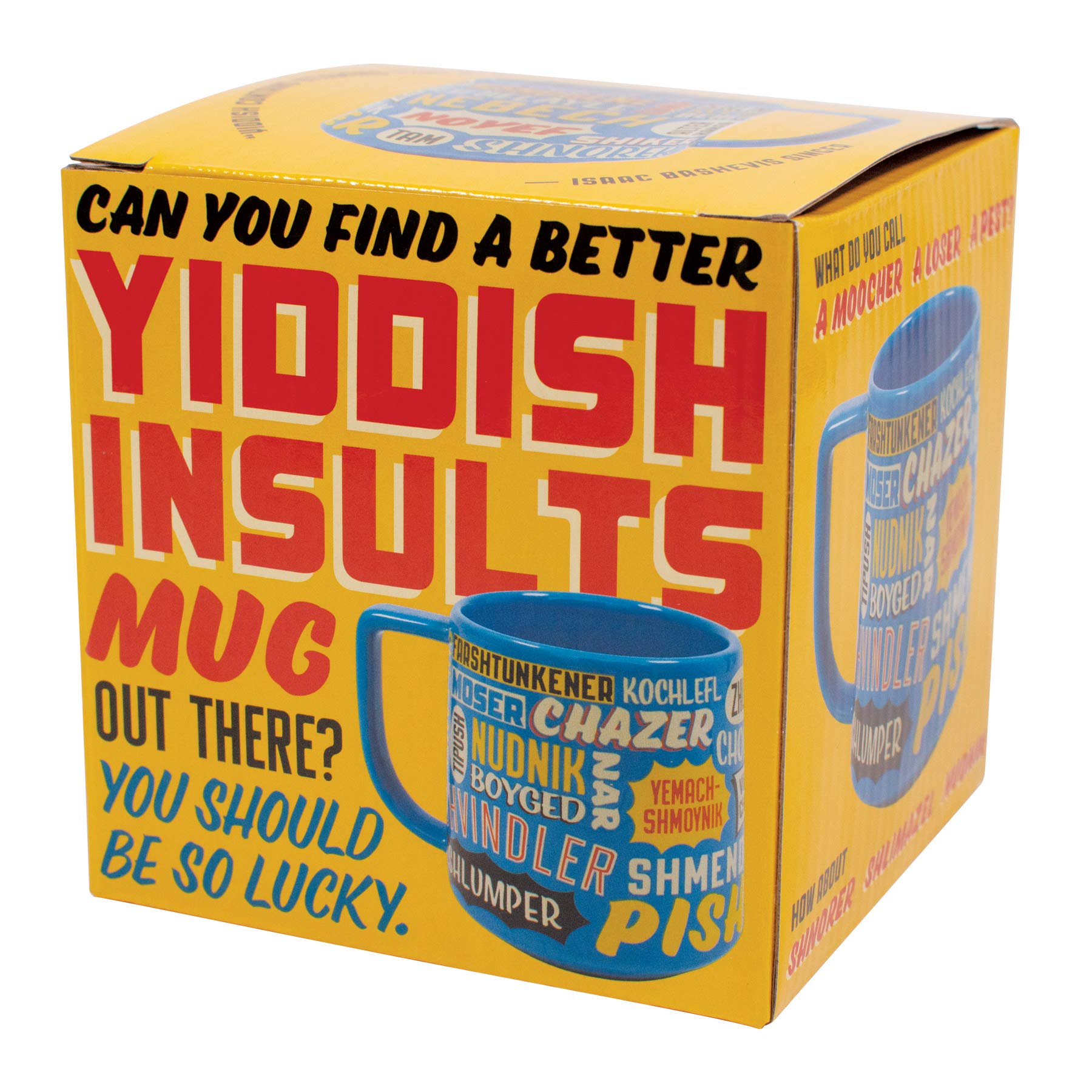 The Unemployed Philosophers Guild Yiddish Insults Mug - Nudnik To Tipish And More