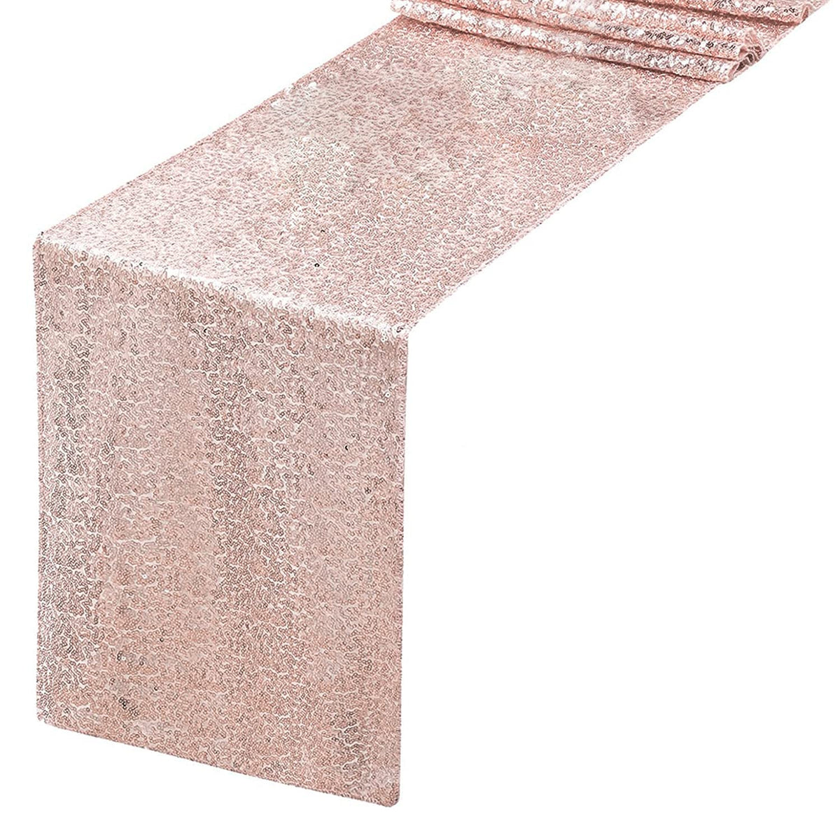 Jyflzq Rose Gold Sequin Table Runner 12 ''X72 '' Pack Of 1 Glitter Sequin Fabric Table Linens Runner Sparkly Sequin Runners For