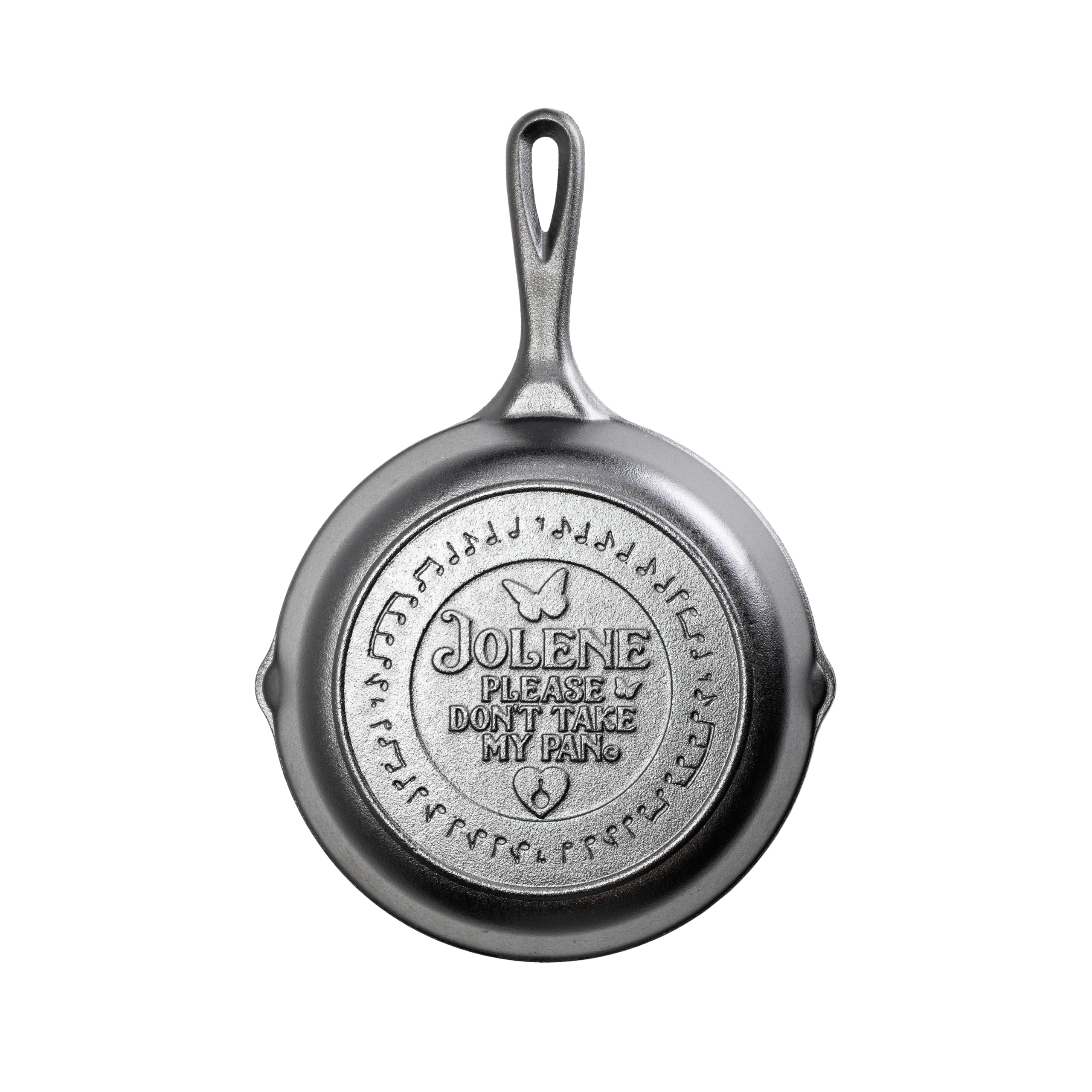Lodge 8 Inch Dolly Parton Pre-Seasoned Cast Iron Stamped Skillet - Signature Teardrop Handle - Use in the Oven, on the Stove, on