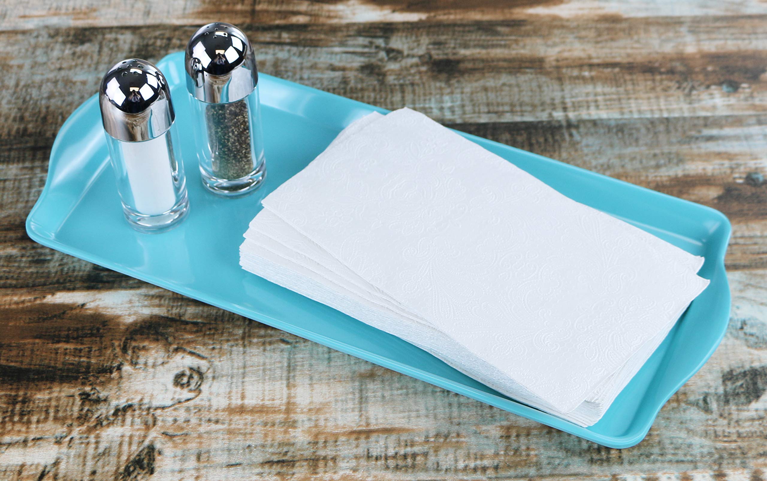 Reston Lloyd Melamine Plastic Tidbit Tray, Bpa-Free, Food Safe, Multipurpose Platter Serving Tray, Bathroom/Table Organizer, Tur