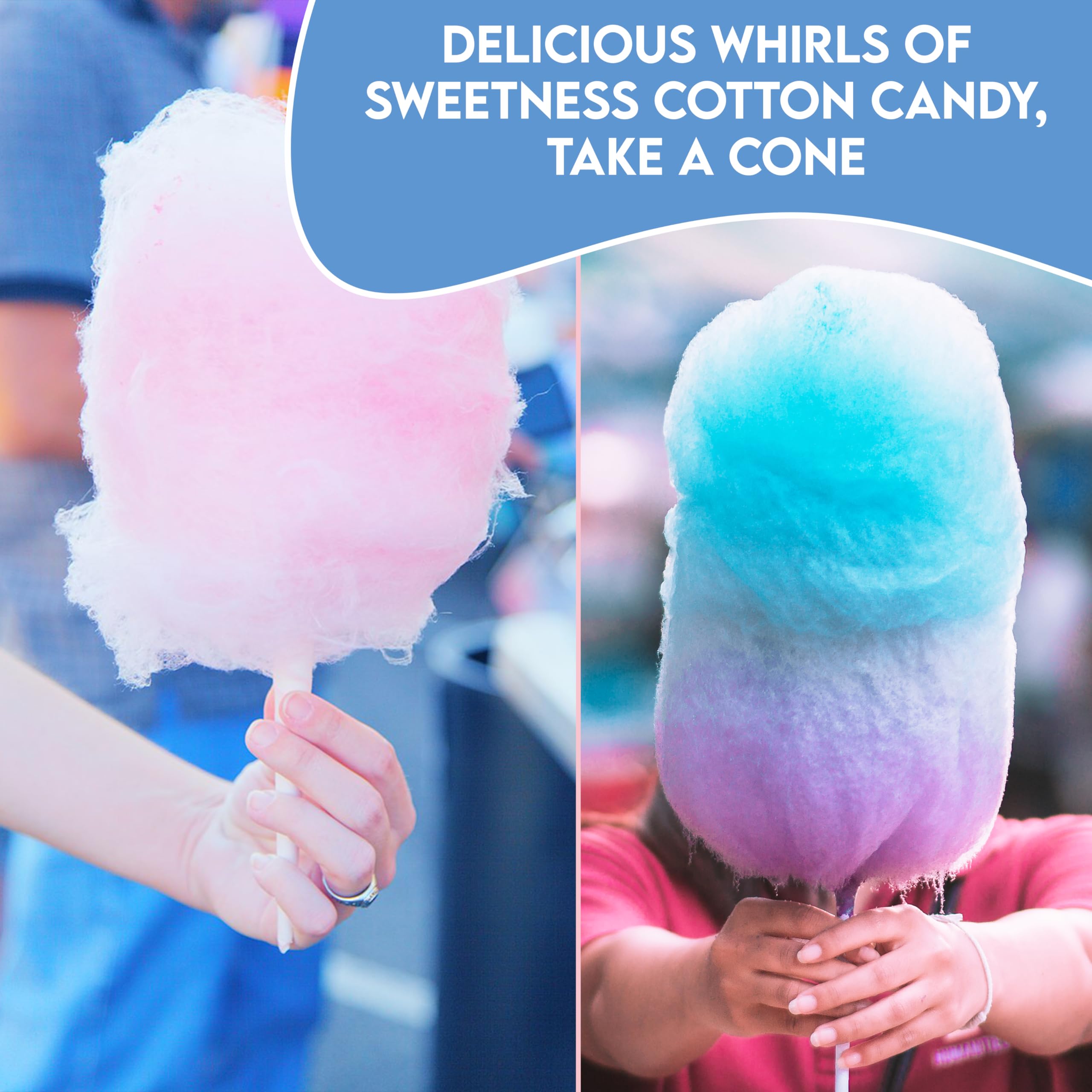 Plain Cotton Candy Cones - Package of 1 000