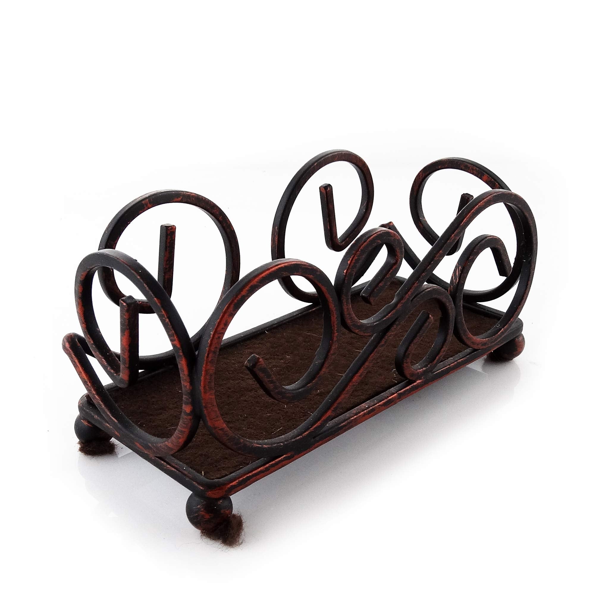 Thirstystone Bronze Colored Iron Coaster Holder With Ball Feet 5'' X 5 X 2 Holds 4-4'' Round Or Square Coasters