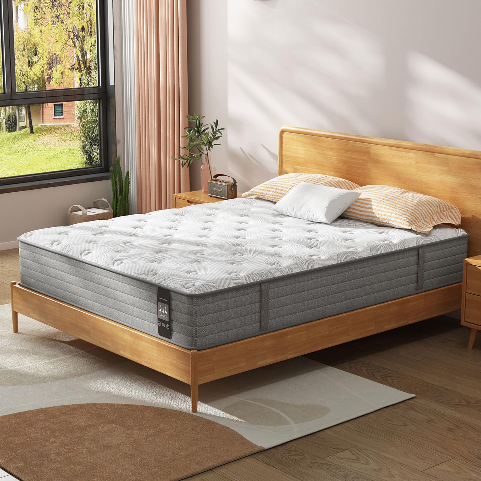 Full Size Mattress 12 Inch, Gel Memory Foam Mattress, Hybrid Mattress In A Box With Pocket Spring, Soft & Comfortable Medium Fir