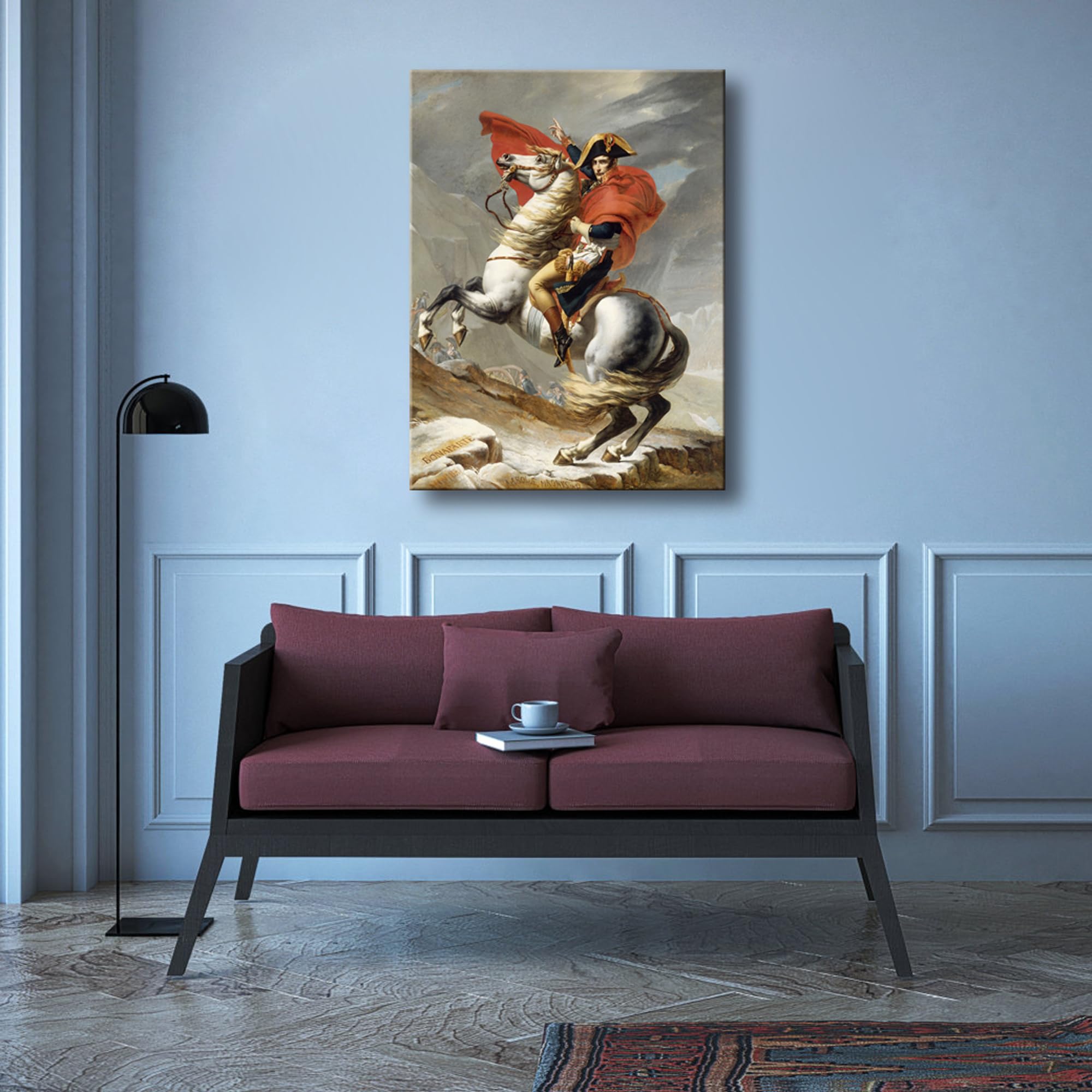 Wieco Art Napoleon Crossing The Alps Of Jacques-Louis David Oil Paintings Reproduction Abstract Hd Prints Wall Decor Classic Art