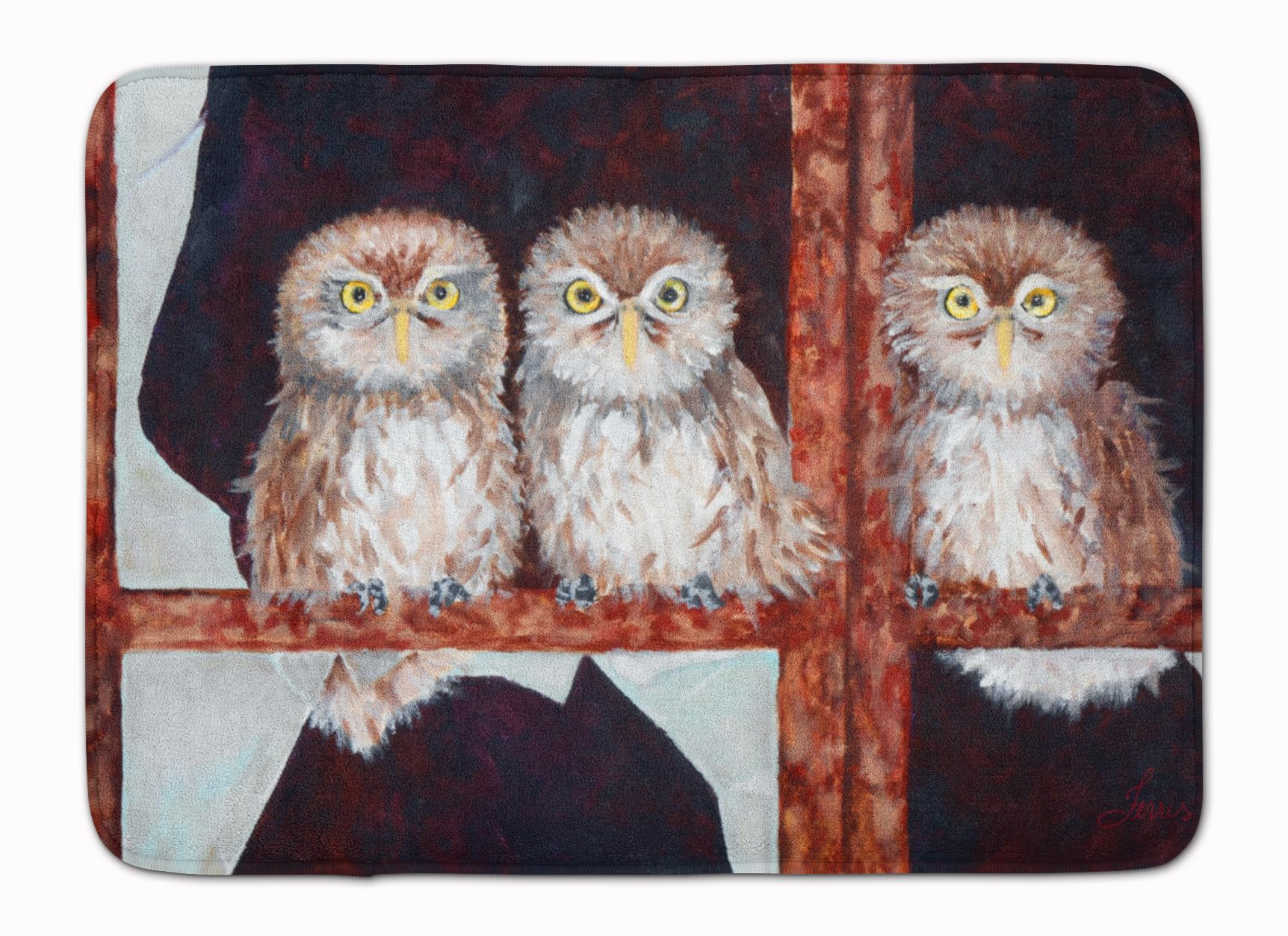 Owls by Ferris Hotard Machine Washable Memory Foam Mat