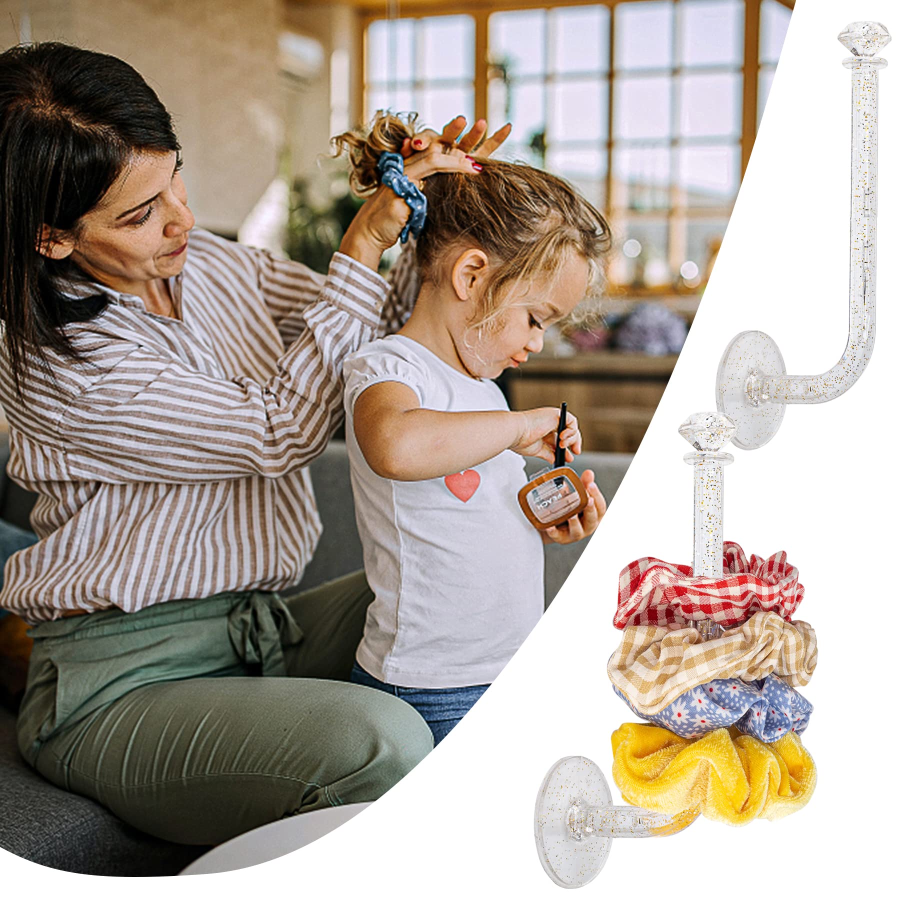 Qupiva 4Pcs Headband Holder Stand Scrunchie Organizer, Girls Hair Accessories Organizer Storage For Headband Hairband Hair Ties,