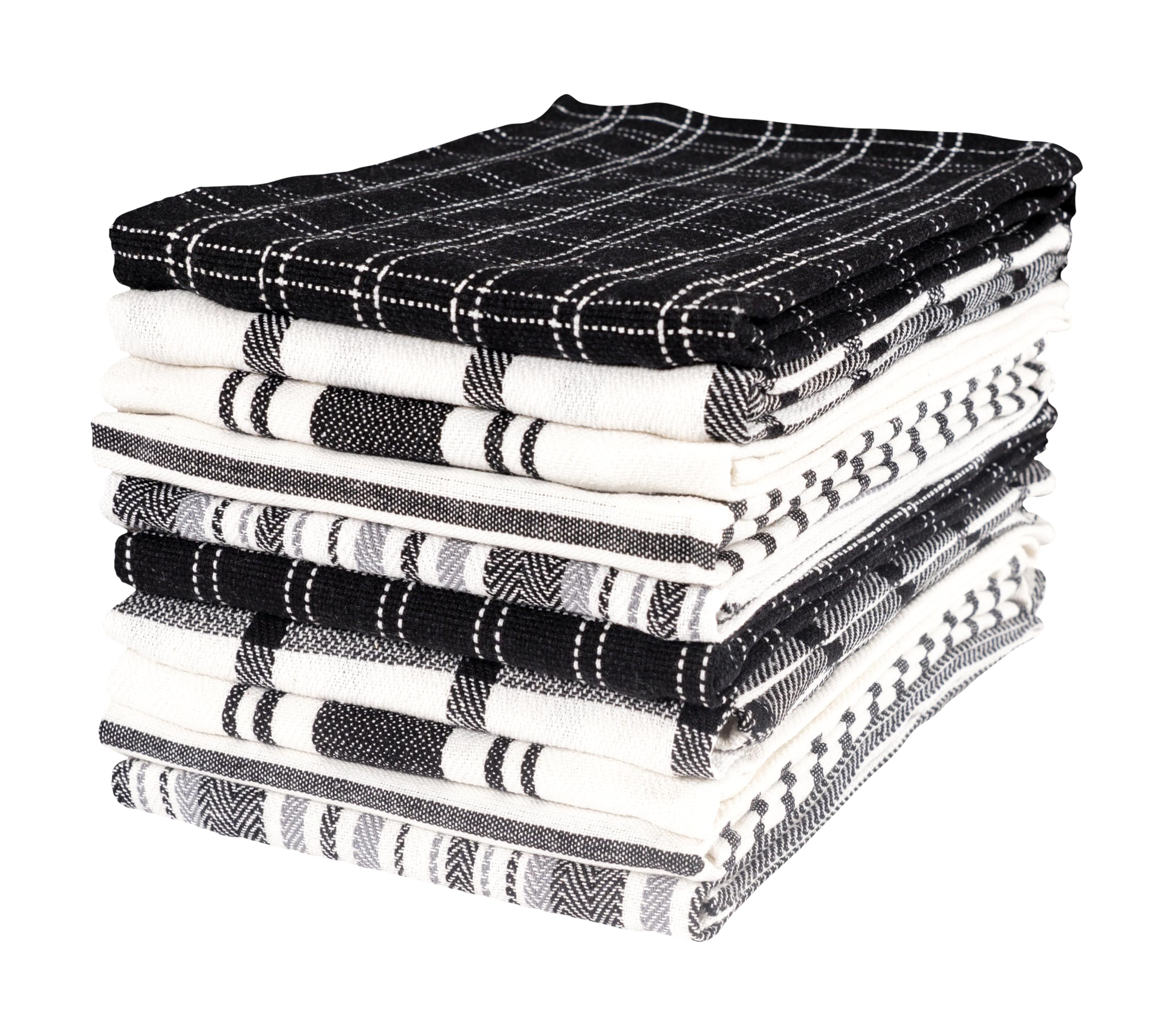 KAF Home Assorted Flat Kitchen Towels |100% Cotton - 18 x 28 inches | Ultra Absorbent Soft Dish Towels | Perfect for Cooking, Cl