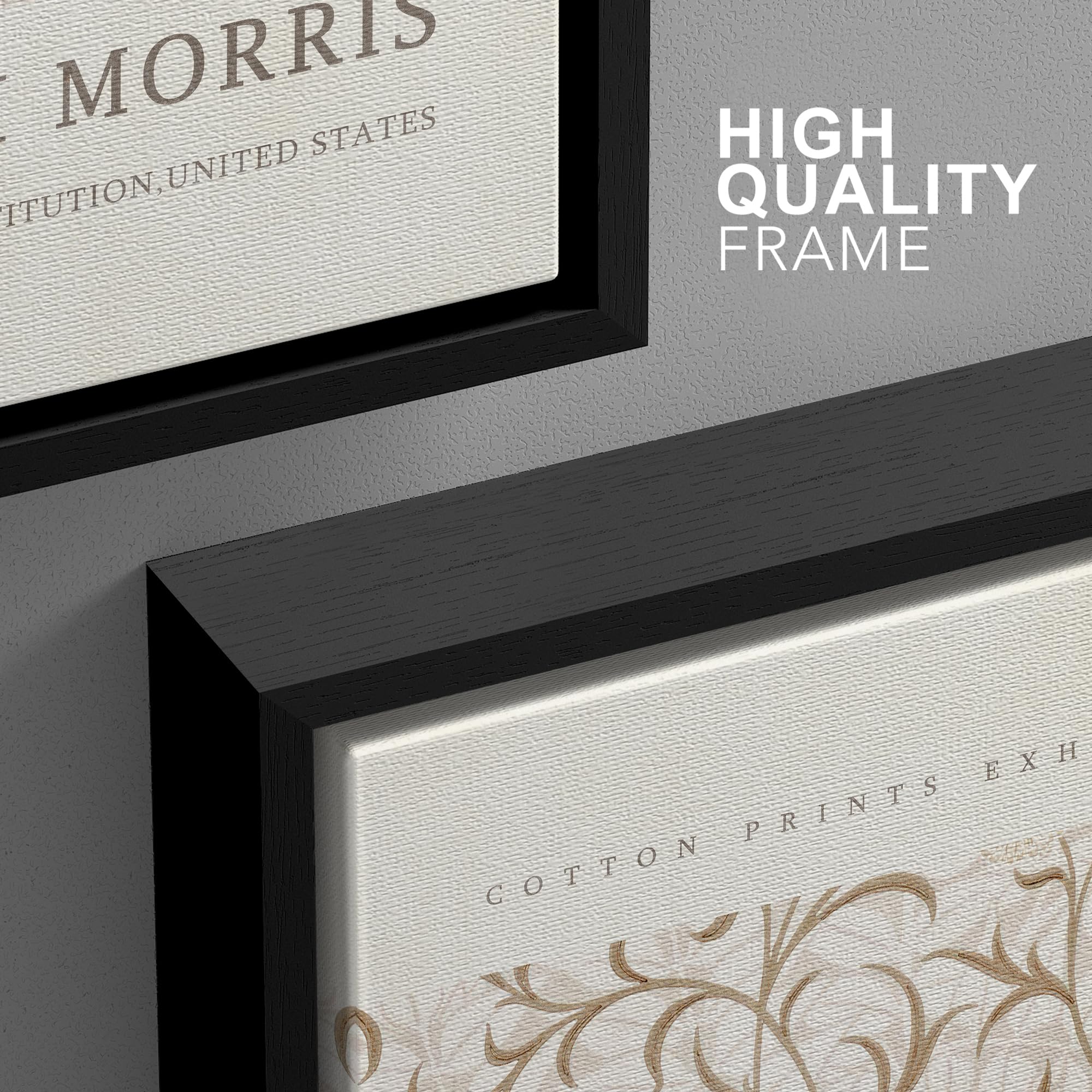 Wall26 Framed Canvas Print Wall Art Set William Style Cotton Prints Exhibition Illustrations Modern Art Decorative Floral Botani