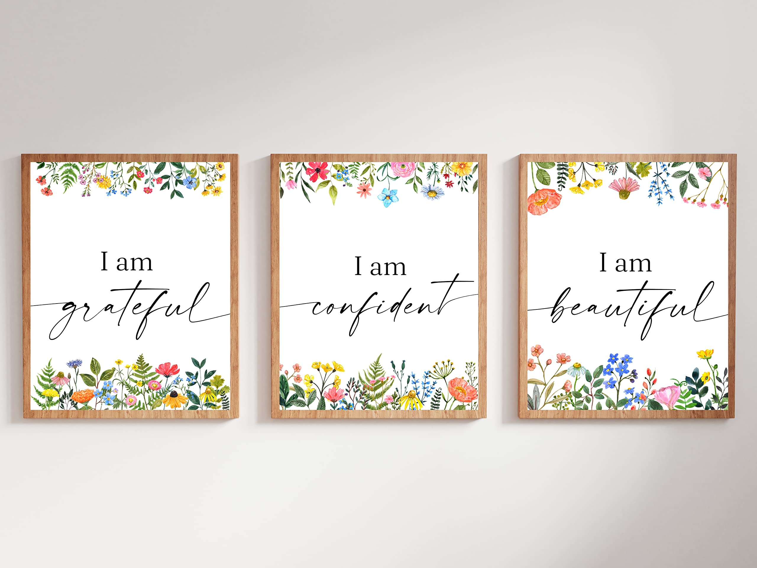 Juju'S Vibes Positive Affirmations Wall Art, Set Of 6 8X10 Posters, Inspirational Poster Prints For Women, Teen Girls, Room, Bed