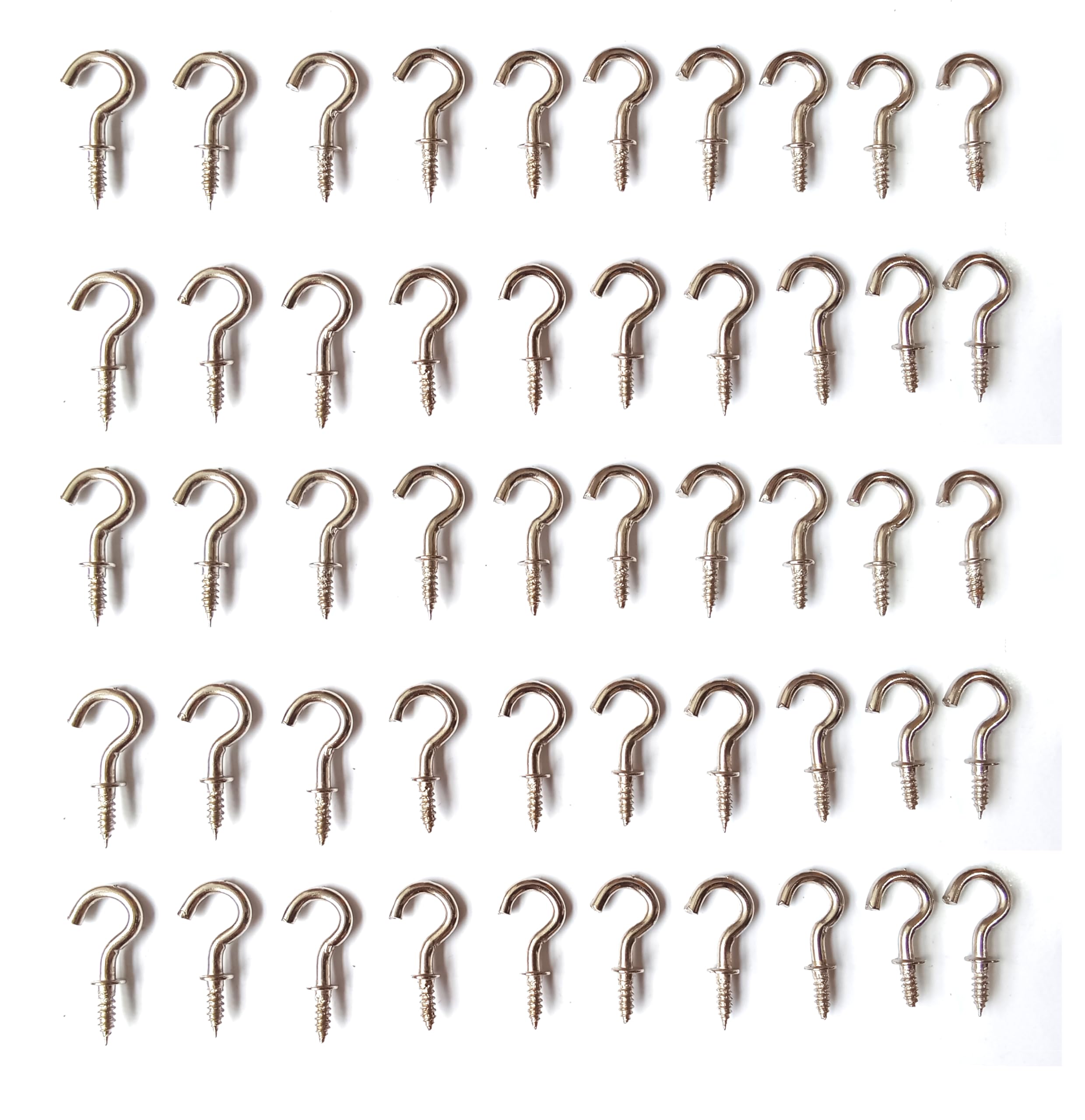 Arohi Art World Steel Cup Hook for Art & Craft & DIY Craft Purpose. Specially for Making Key Chain Holder. (Cup Hooks20 Pcs)