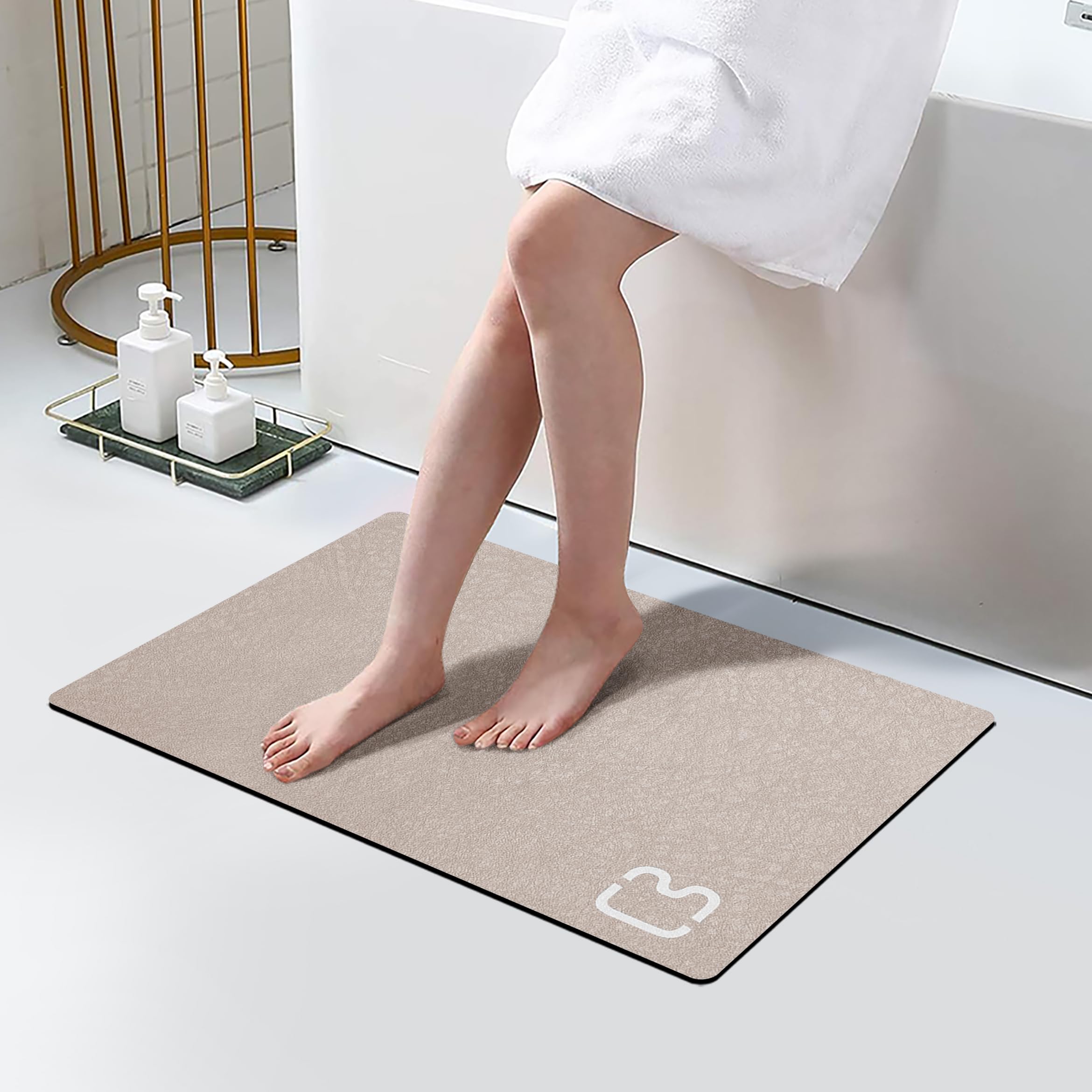 Diatomaceous Earth Bath Mat Super Absorbent Bath Mat Non Slip Fast Drying Shower Rugs Stone Bath Mat For Bathroom Thin Bathroom