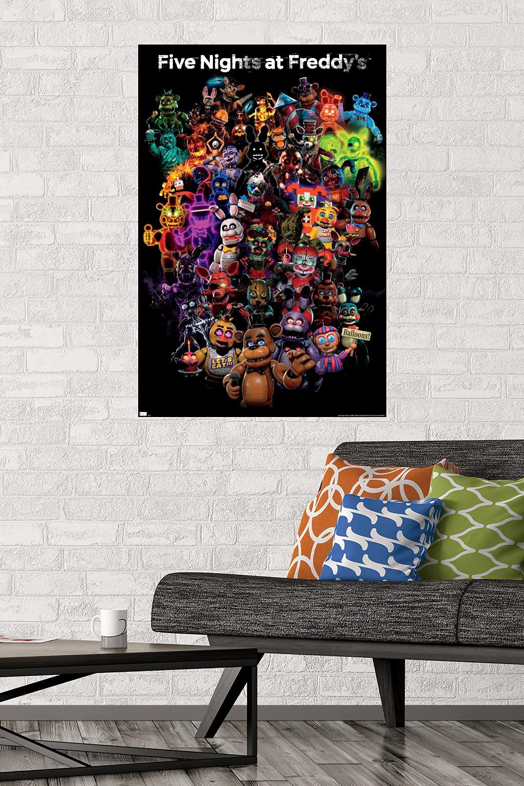 Trends International Five Nights At Freddy'S: Special Delivery - Collage Wall Poster, 22.37'' X 34.00'', Poster & Mount Bundle