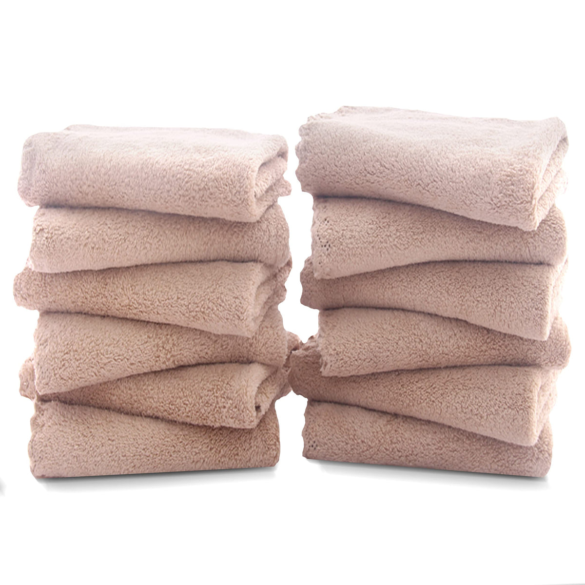 Tenstars 12 Pack Premium Washcloths Set - Quick Drying - Soft Microfiber Coral Velvet Highly Absorbent Wash Clothes - Multipurpo