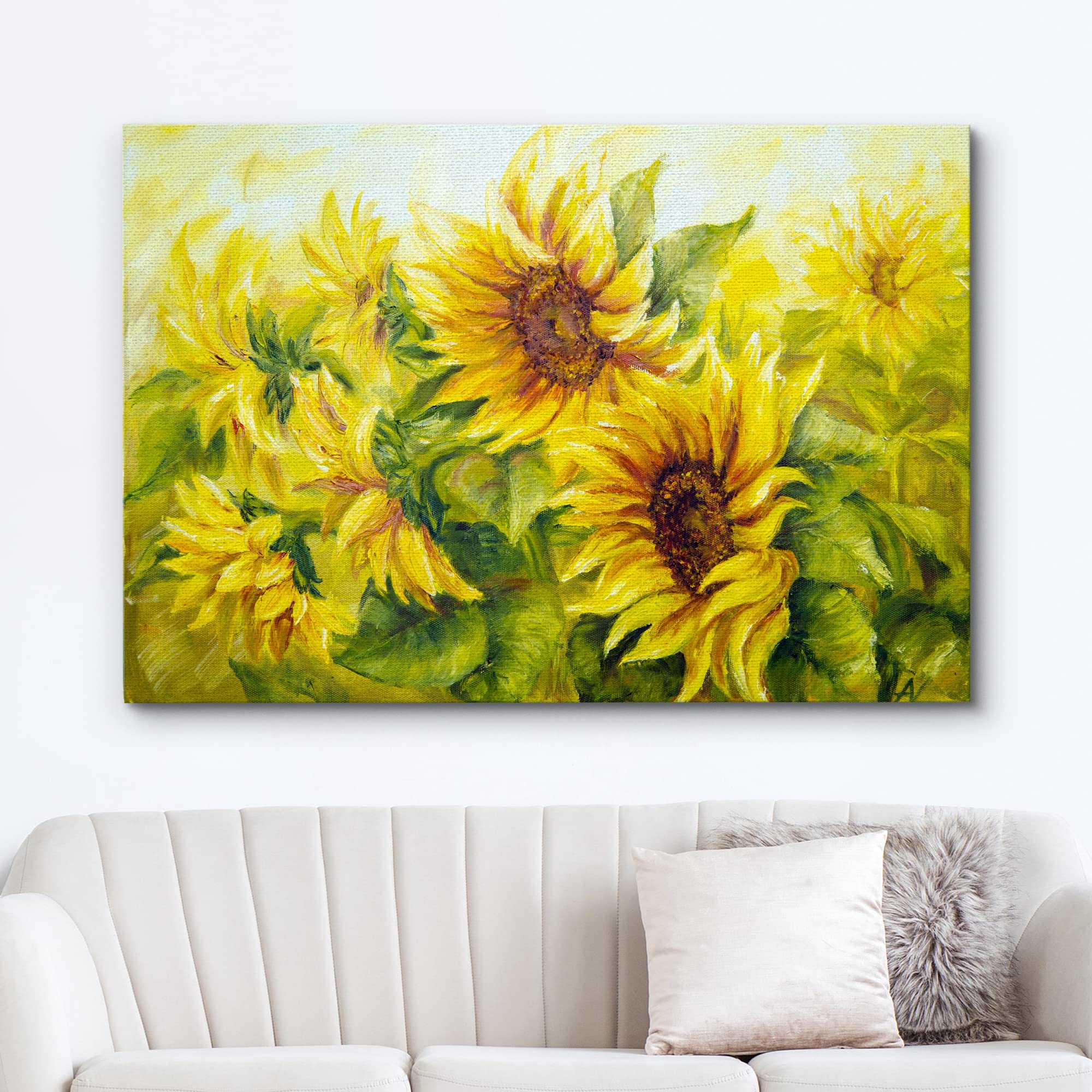 Canvas Wall Art - Giclee Print Home Decoration (16'' X 24'', Sunflower)