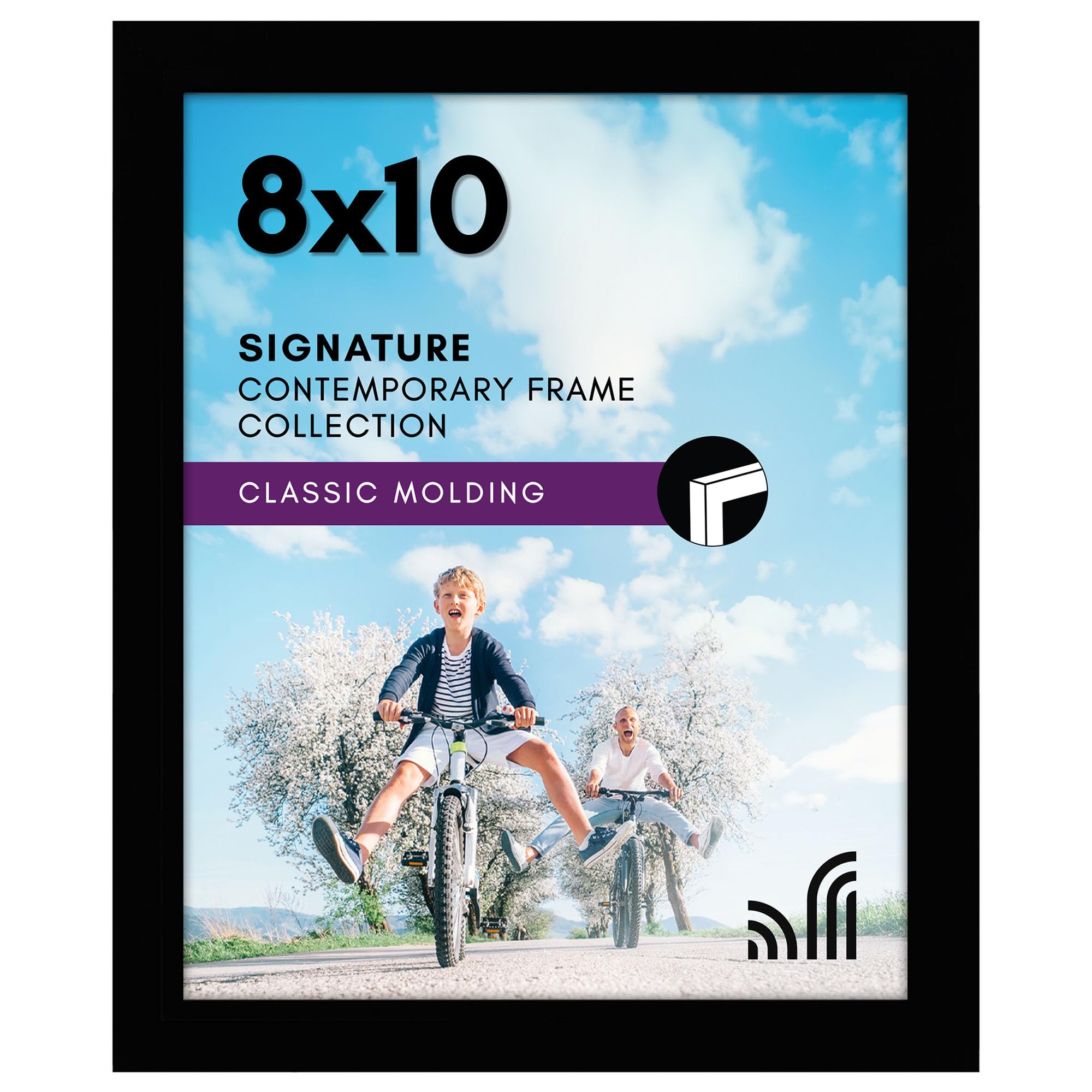 Americanflat 8x10 Picture Frame with Shatter-Resistant Glass - Signature Collection - Gallery-Style Frames Made of Engineered Wo