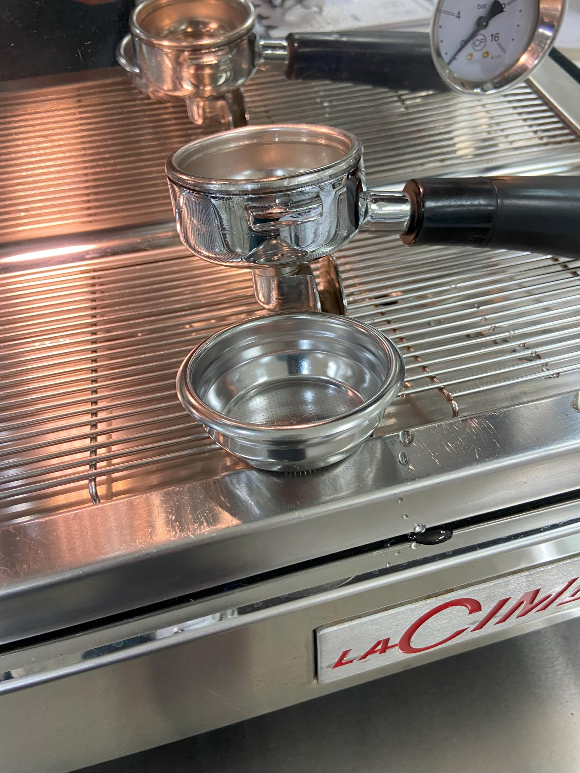 58Mm E61 Precision Filter Ridged Basket Stainless Steel Portafilter Basket Espresso Basket Compatible 58Mm Portafilter Filter Ba
