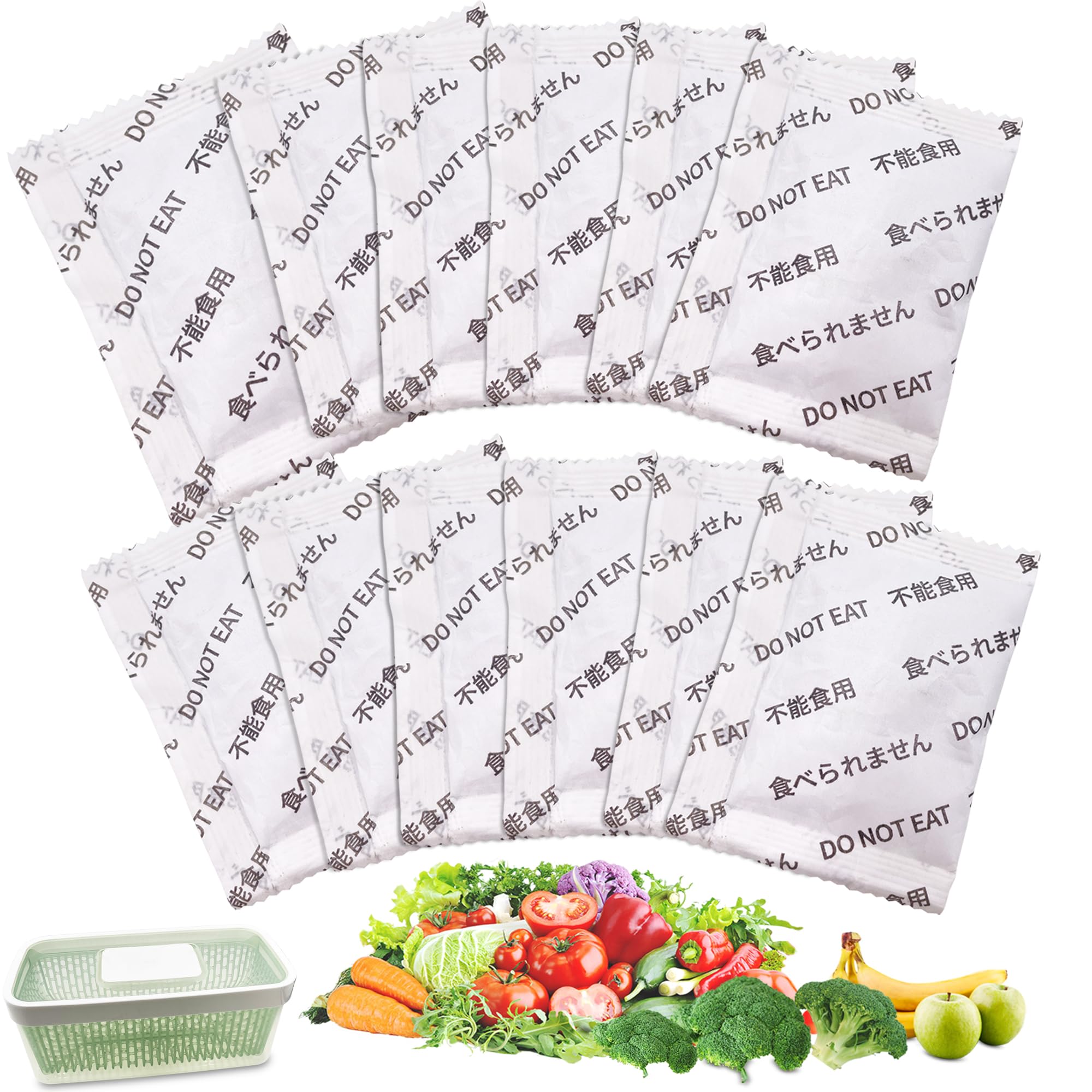 Shurex Produce Saver Refills Kit For Oxo Greensaver Produce Keepers And Crisper Inserts, Keep Fruits And Vegetables Fresh Longer