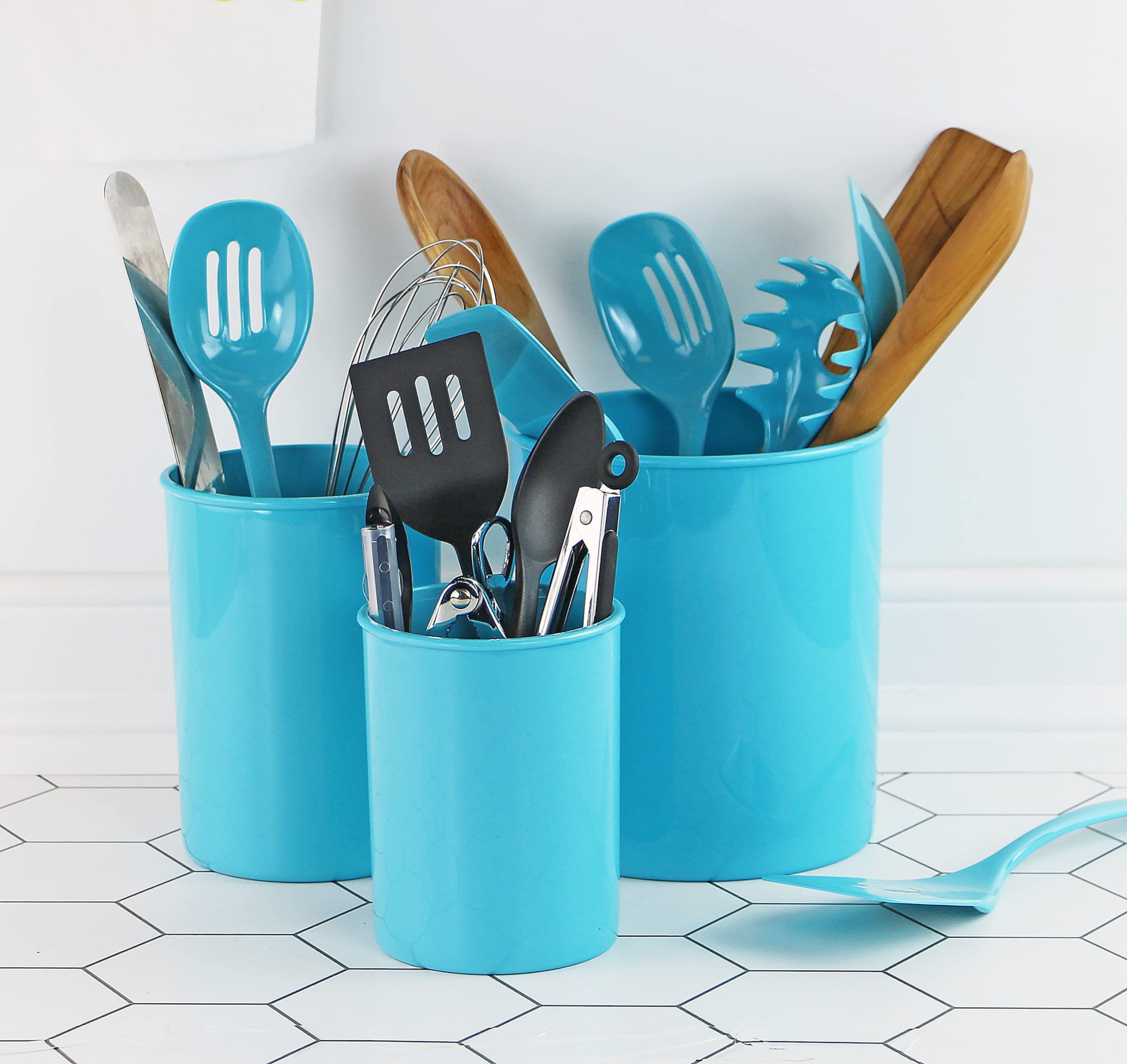 Reston Lloyd Multipurpose Utensil/Crock Holders Organize Wide Variety Of Sizes Of Utensils & Tools, Includes Extra Large, Large,