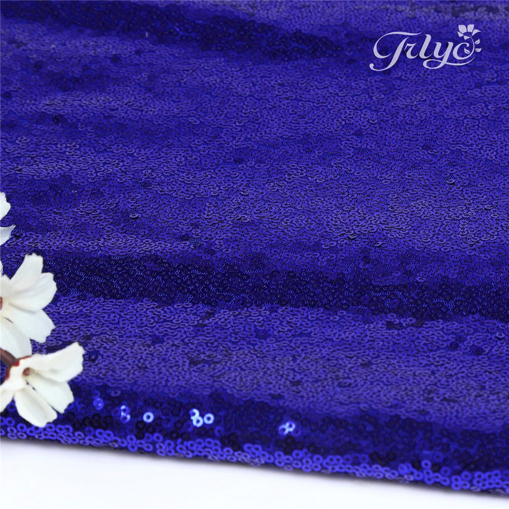 Trlyc 10 Pieces 12 by 108-Inch Royal Blue Sequin Table Runner for Wedding/Party/Christmas Day