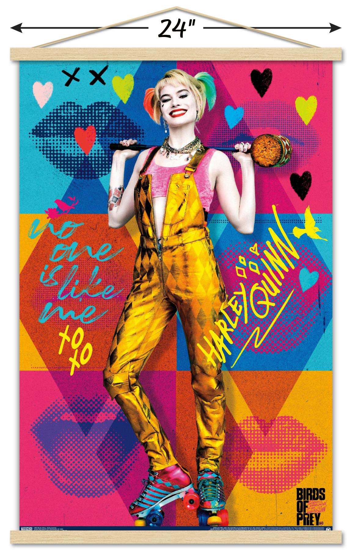 Trends International Dc Comics Movie - Birds Of Prey - Harley Quinn - Hammer Wall Poster, 22.375'' X 34'', Print And Beechwood H