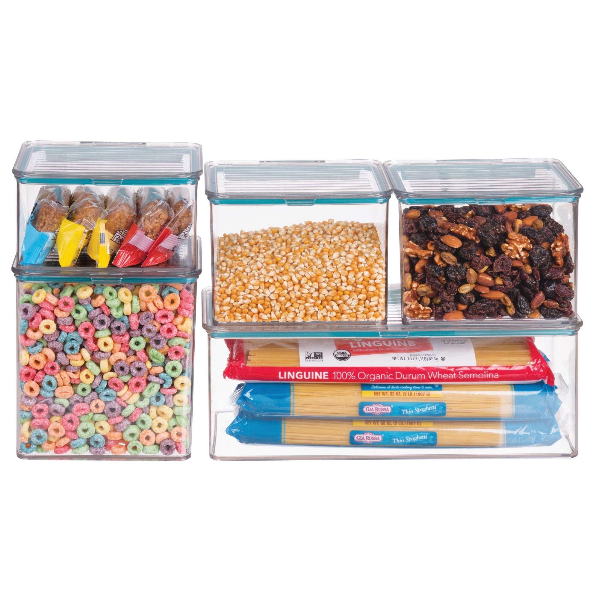 Idesign Plastic Bpa-Free Pantry Food Storage Organizer Bin With Air-Tight Hinged Lid, 1.5 Quart Container For Kitchen, Fridge, F