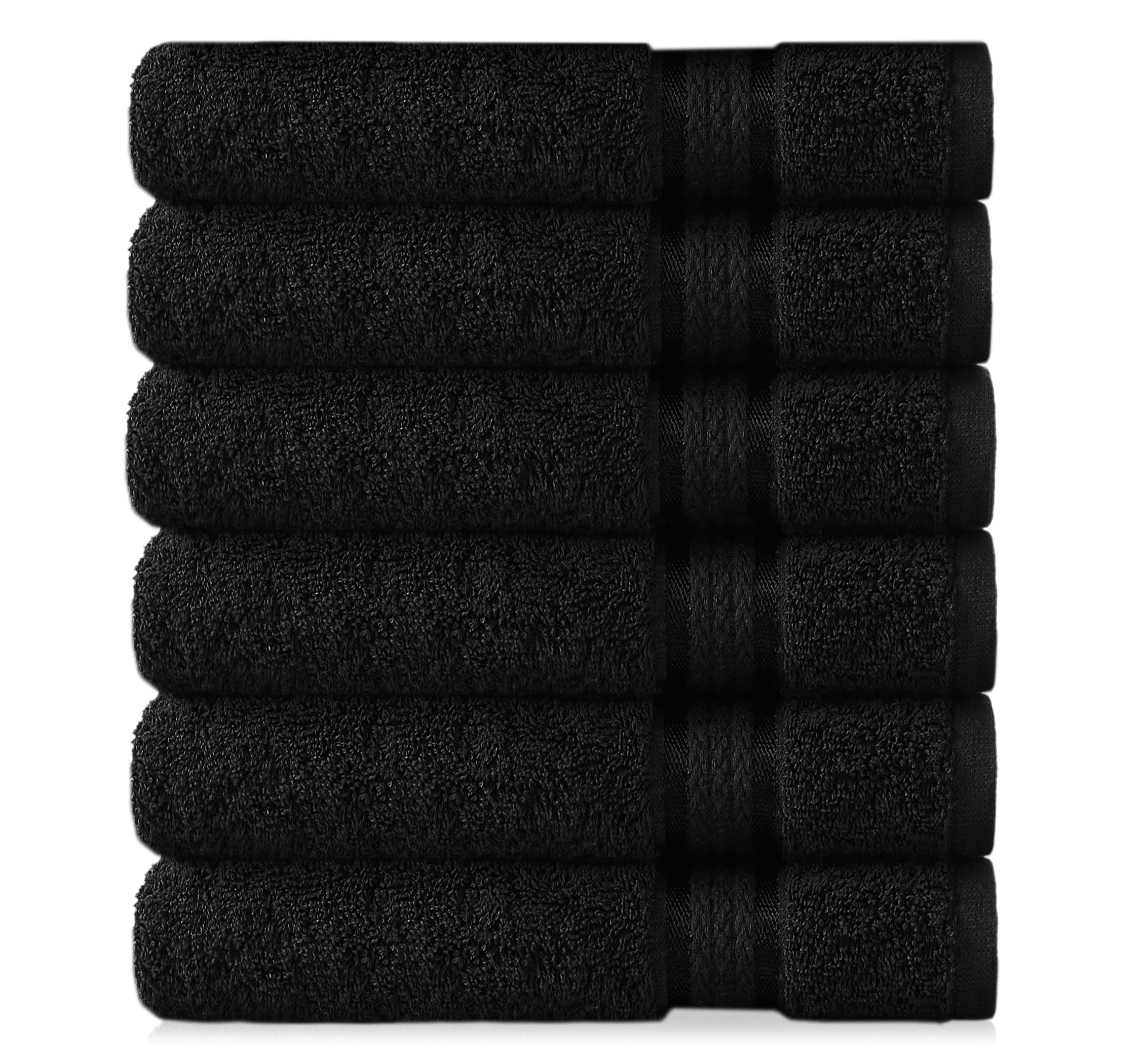 Cotton Craft Ultra Soft Hand Towels - 6 Pack -16X28-100% Cotton Face Towel Set - Absorbent Quick Dry Everyday Luxury Hotel Bathr